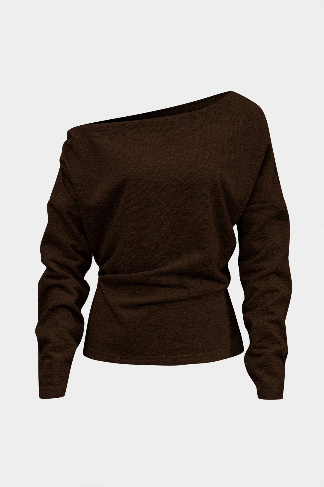 Asymmetrical long-sleeved T-shirt