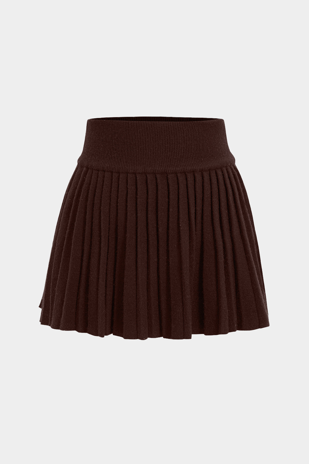 Basic knitted pleated skirt