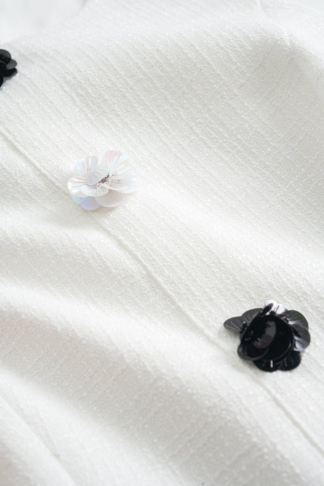 3D Floral Decor Sleeveless Mini Dress