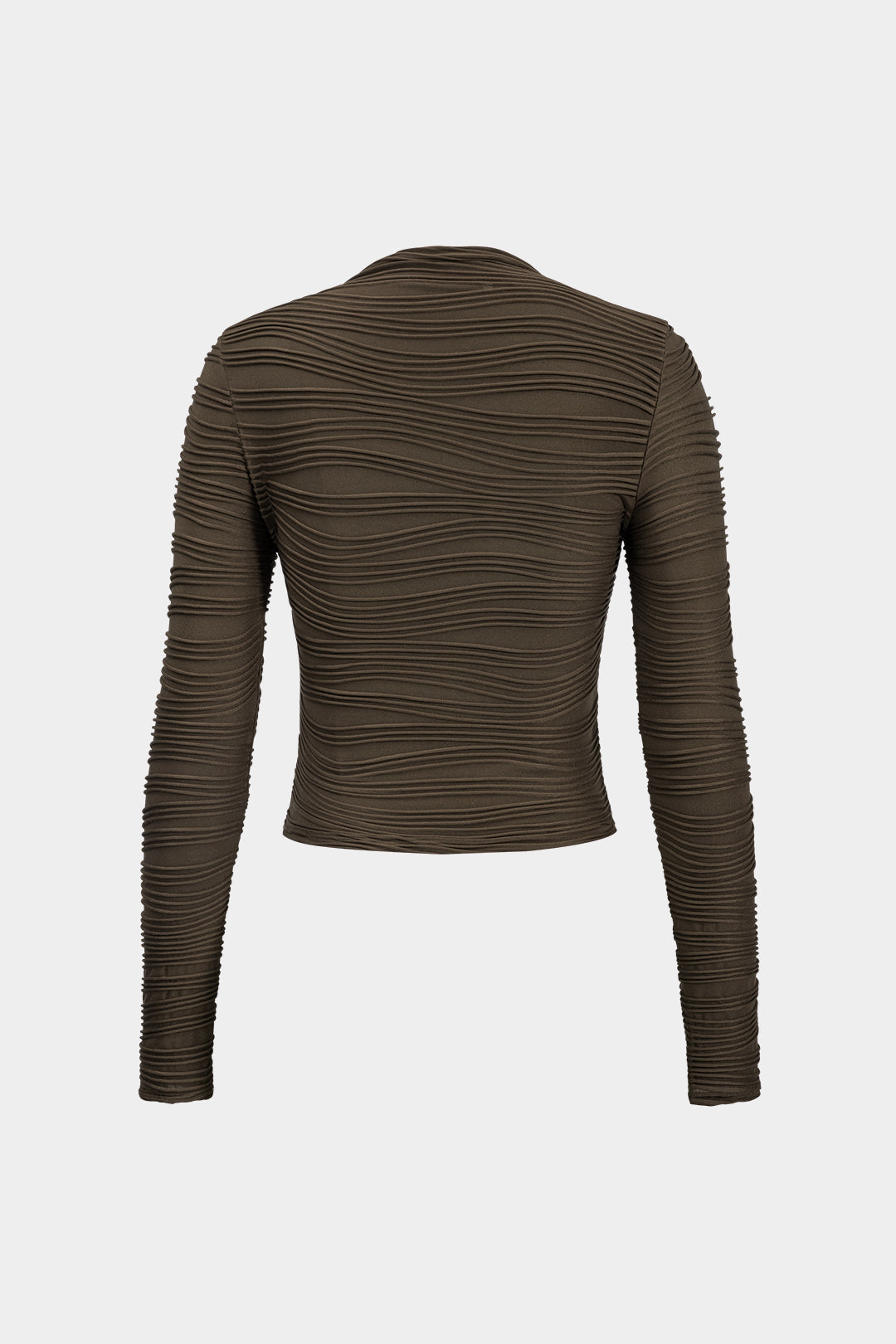 Basic textured long sleeve top