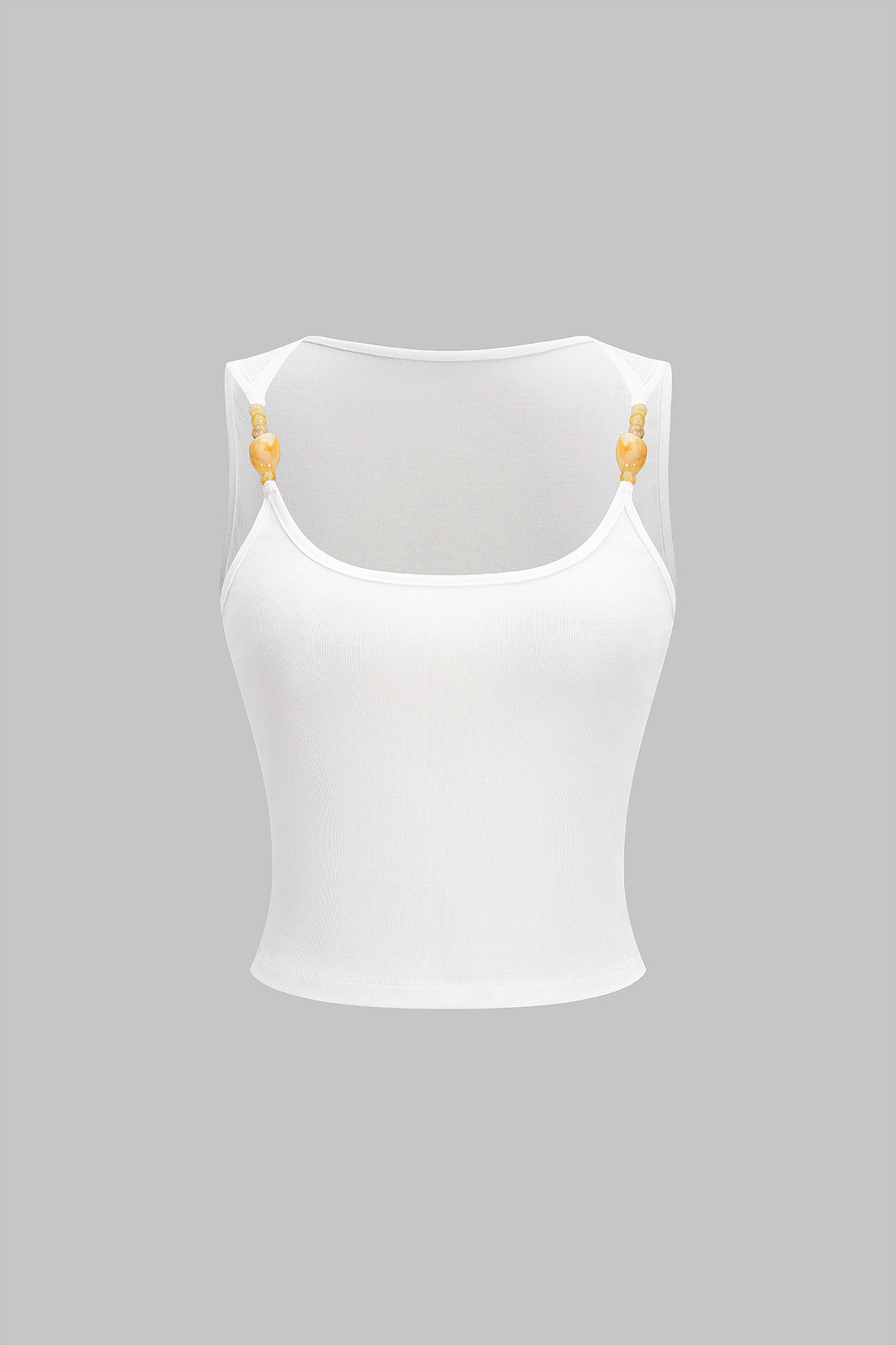 Beaded sleeveless tank top