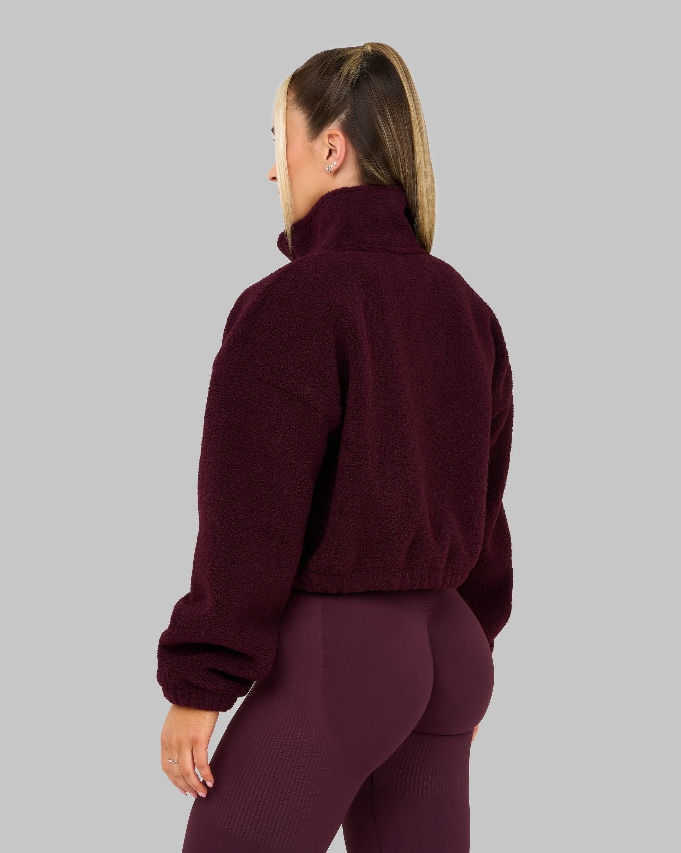 Essential Teddy Fleece Jacket | Winter Plum