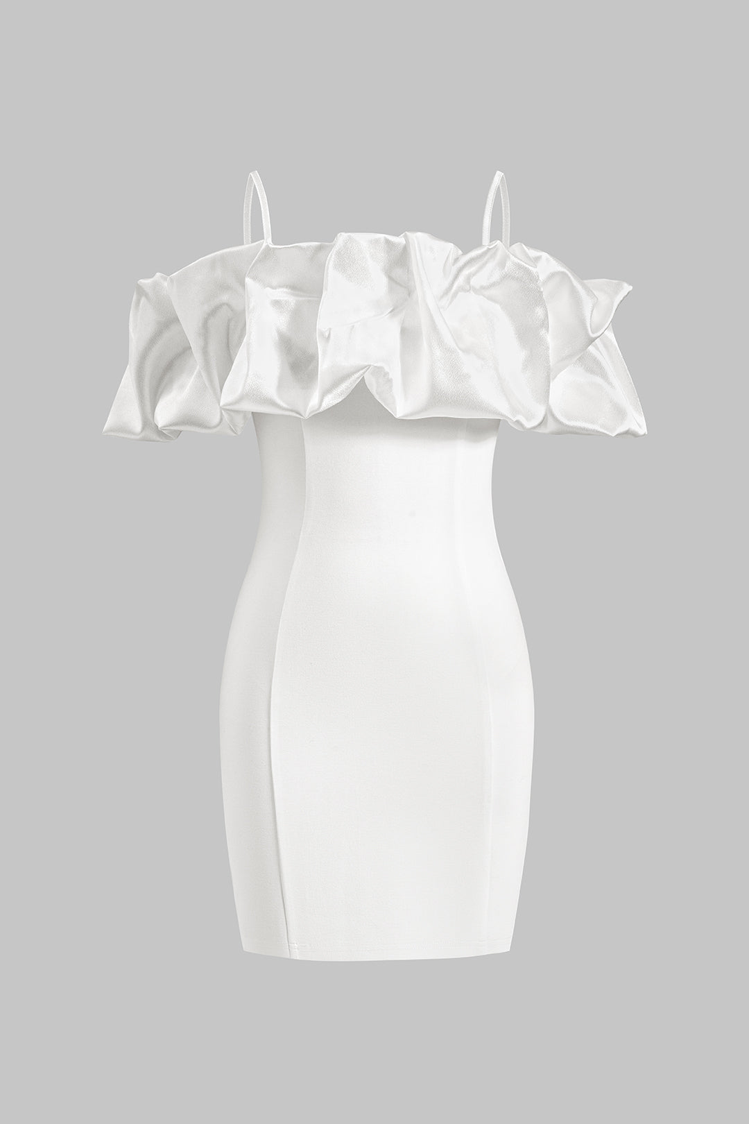 3D flower zipper mini dress