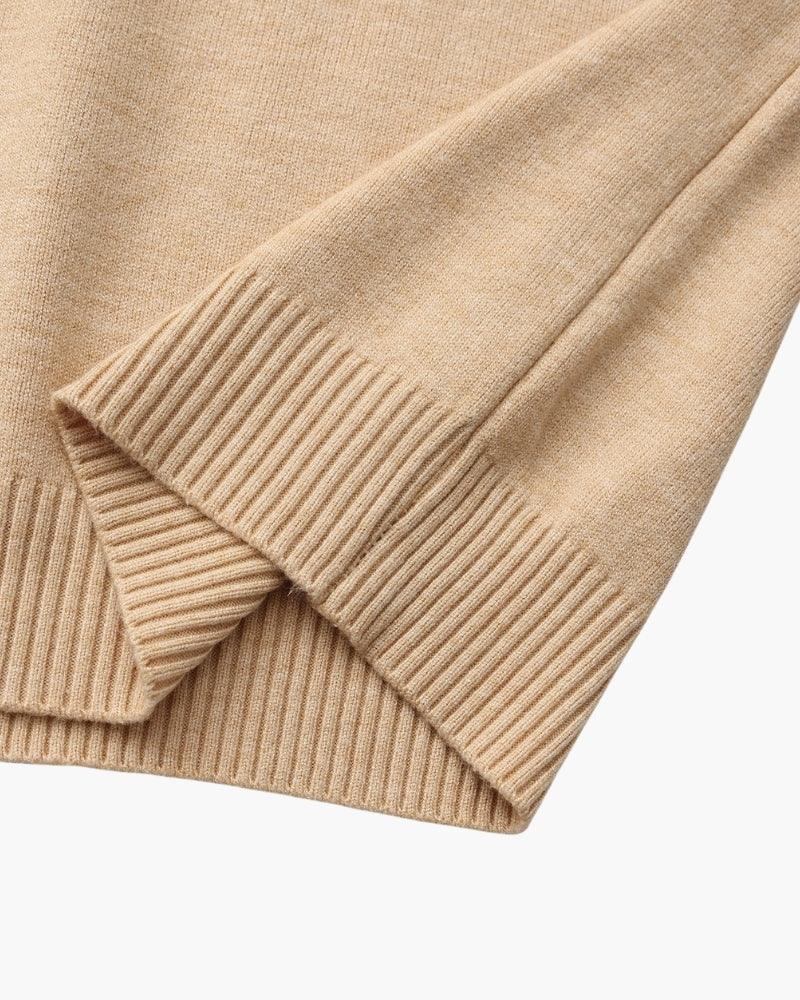 Essential Ribbed Mock Neck Sweater