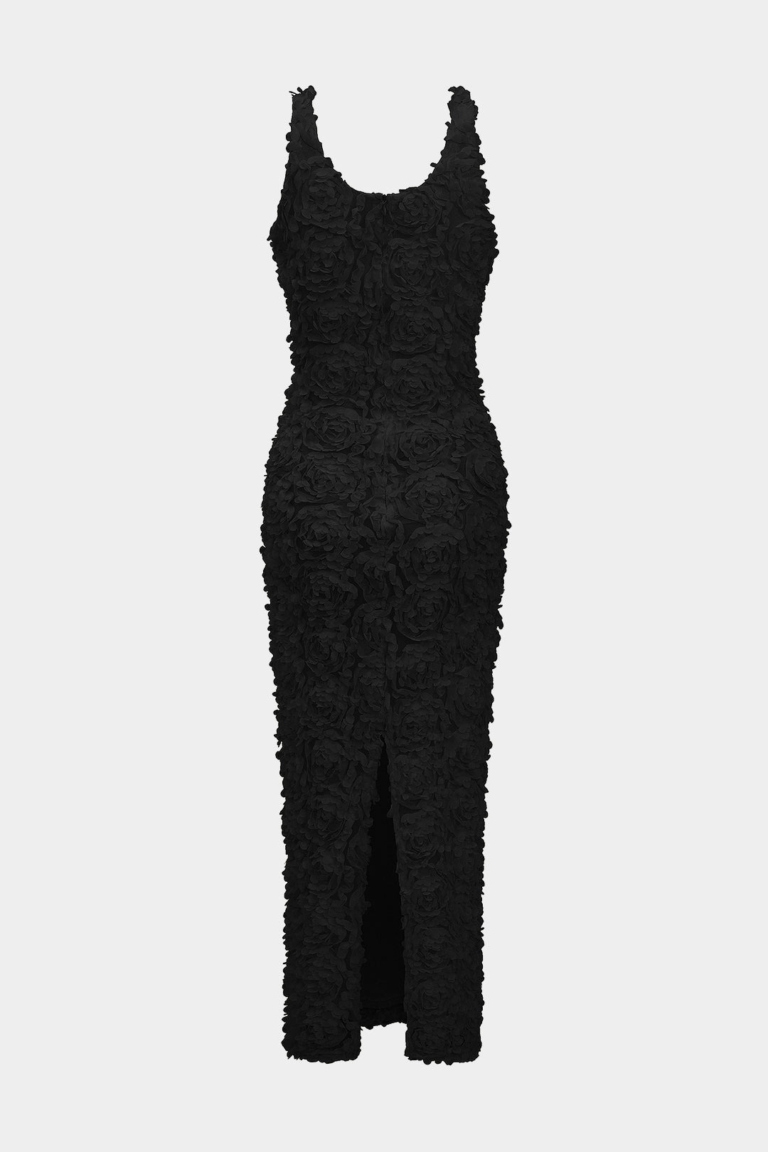 Appliques V-Neck Slit Maxi Dress