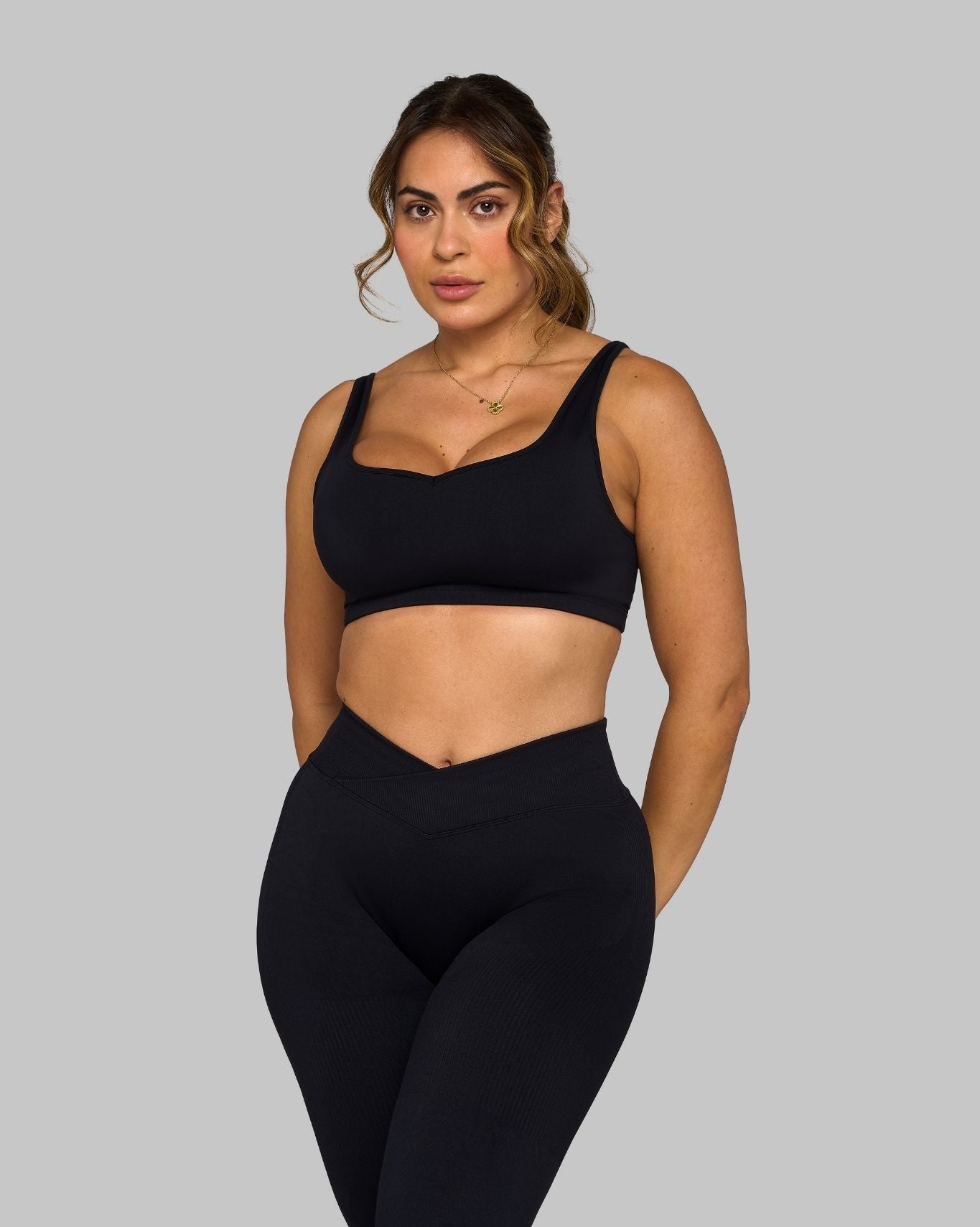 Chiara Sweetheart Impact Bra | Pure Black