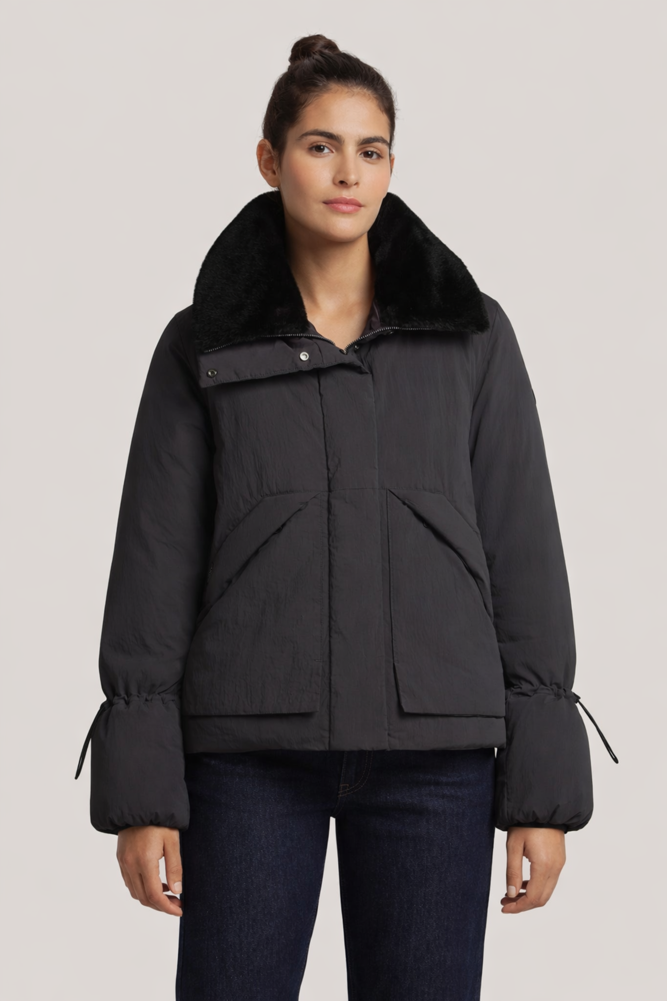 Arctic Luxe Women's Jacket – Eco-Friendly Faux Fur & Adjustable Fit