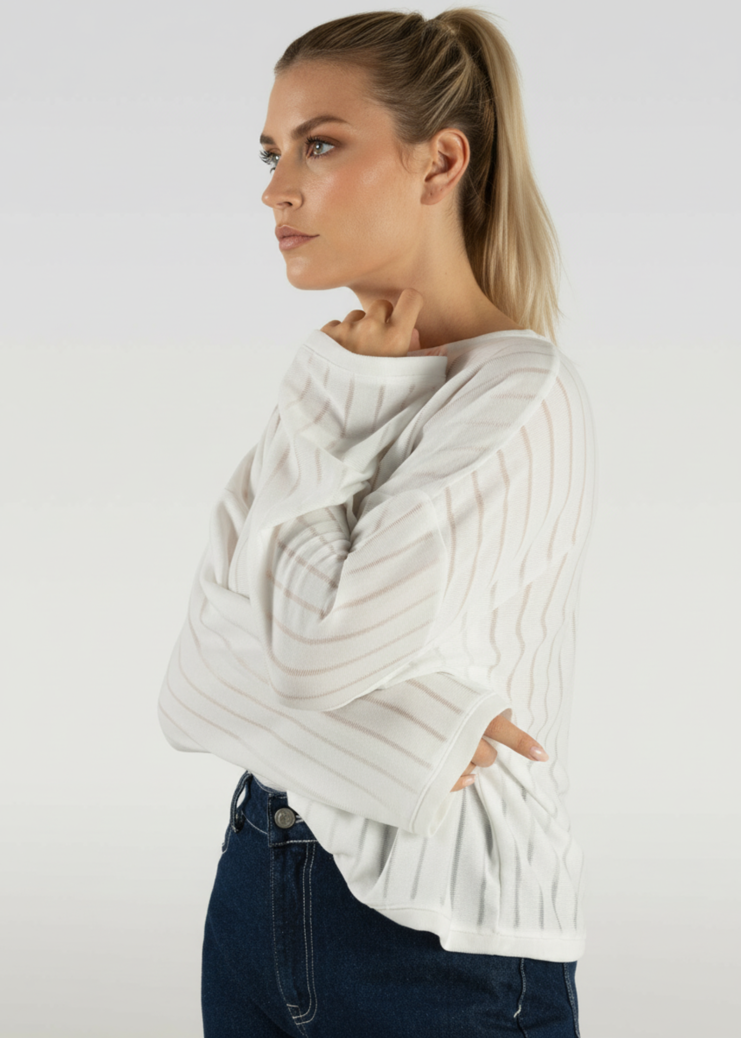 Audrey Oversized Sweater - White