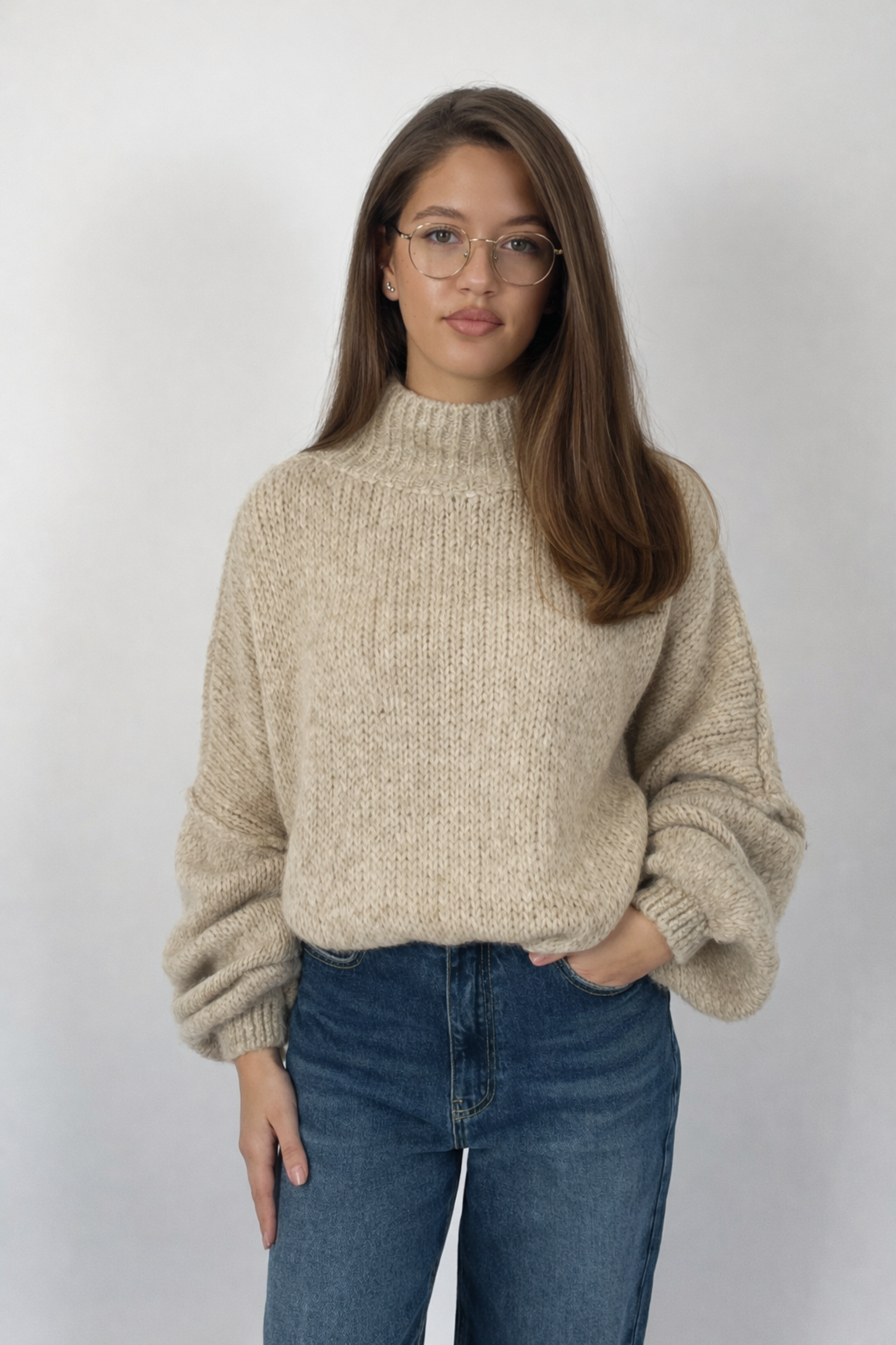 Women’s Oversized Knit Sweater – Cozy & Chunky with a Relaxed Fit