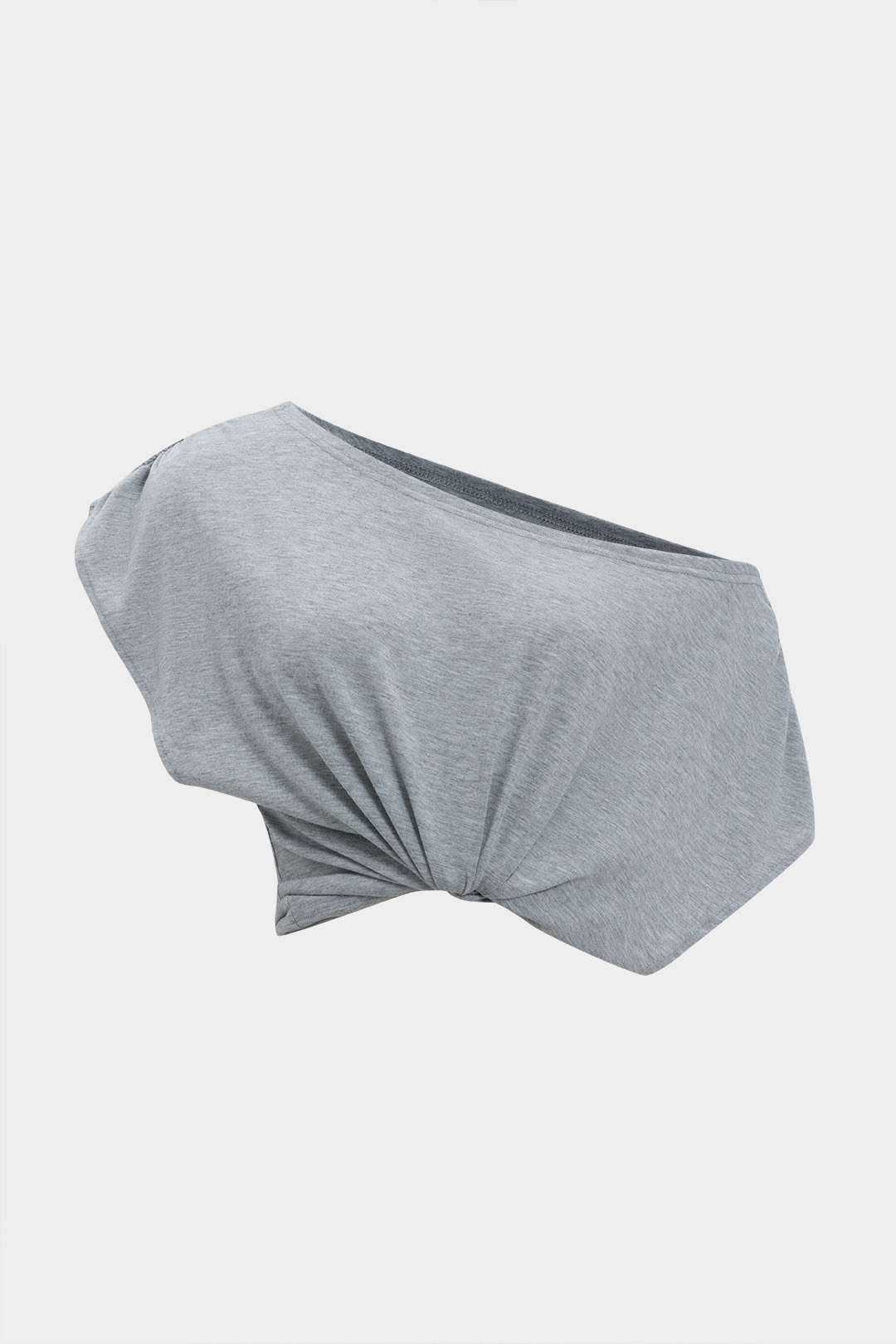 Asymmetric top and barrel trouser set