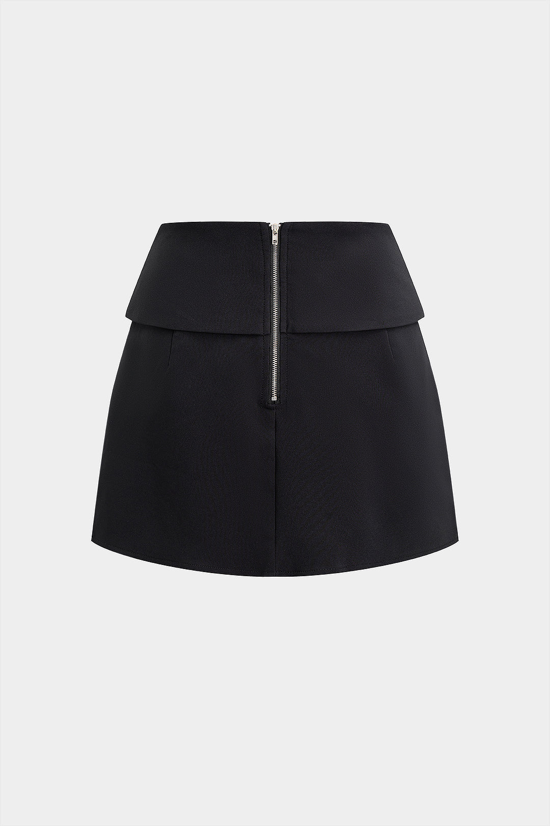 Asymmetrical Rhinestone Decor Split Zipper Skirt