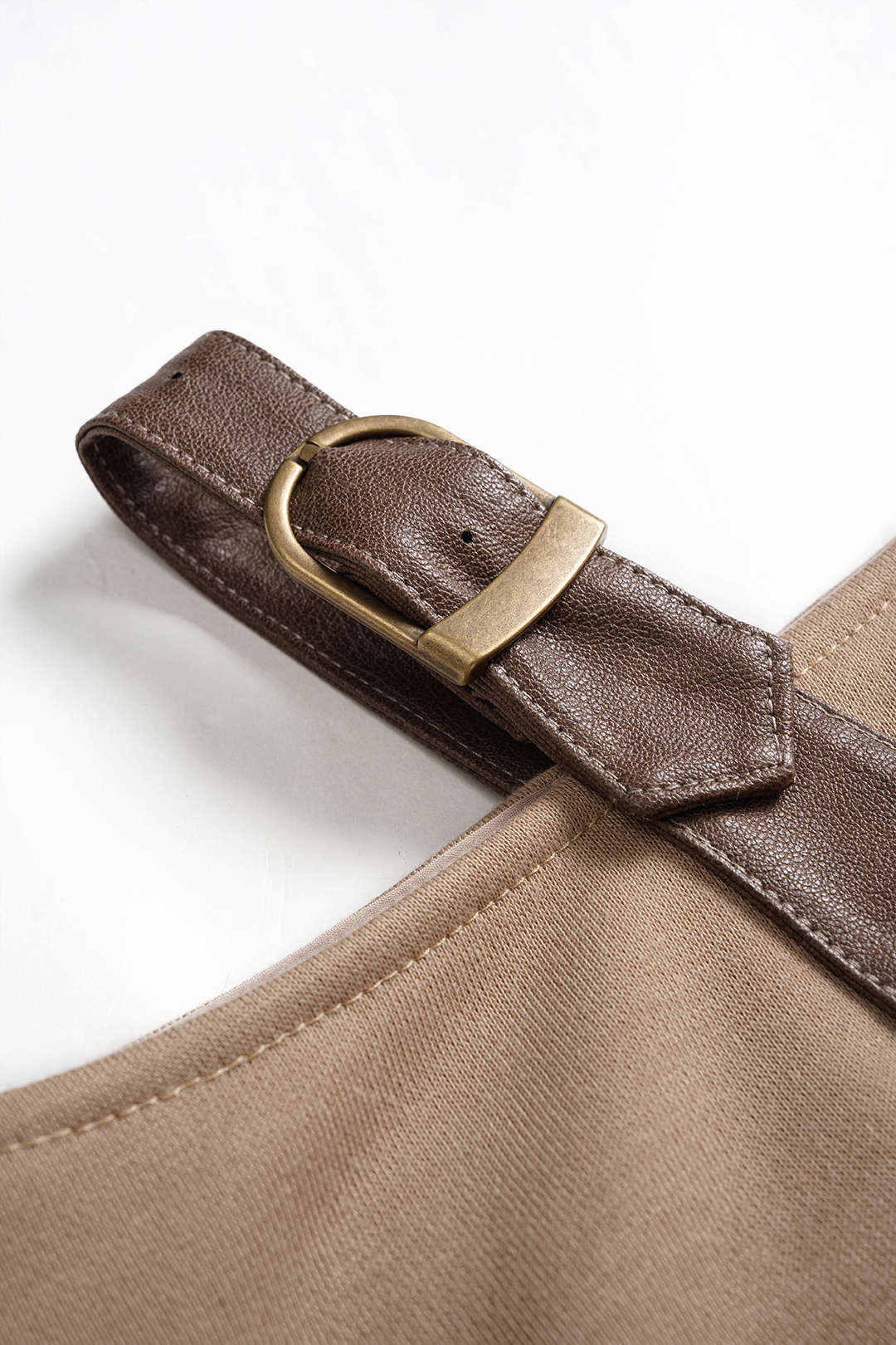 Women’s Asymmetrical One-Shoulder Sweatshirt – Casual Chic with Belt Detail