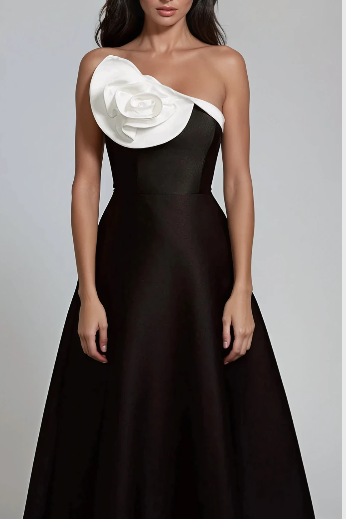 Daniele Flower Asymmetric Maxi Dress