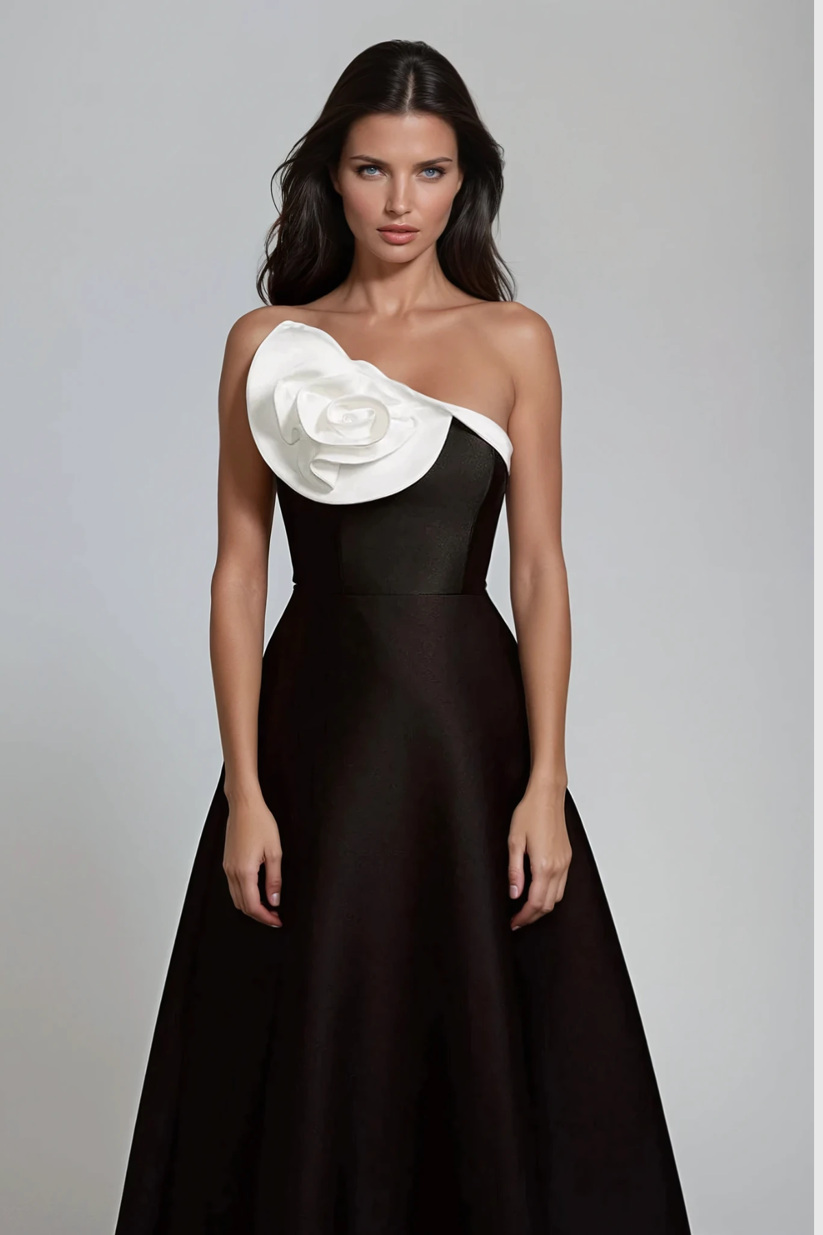 Daniele Flower Asymmetric Maxi Dress