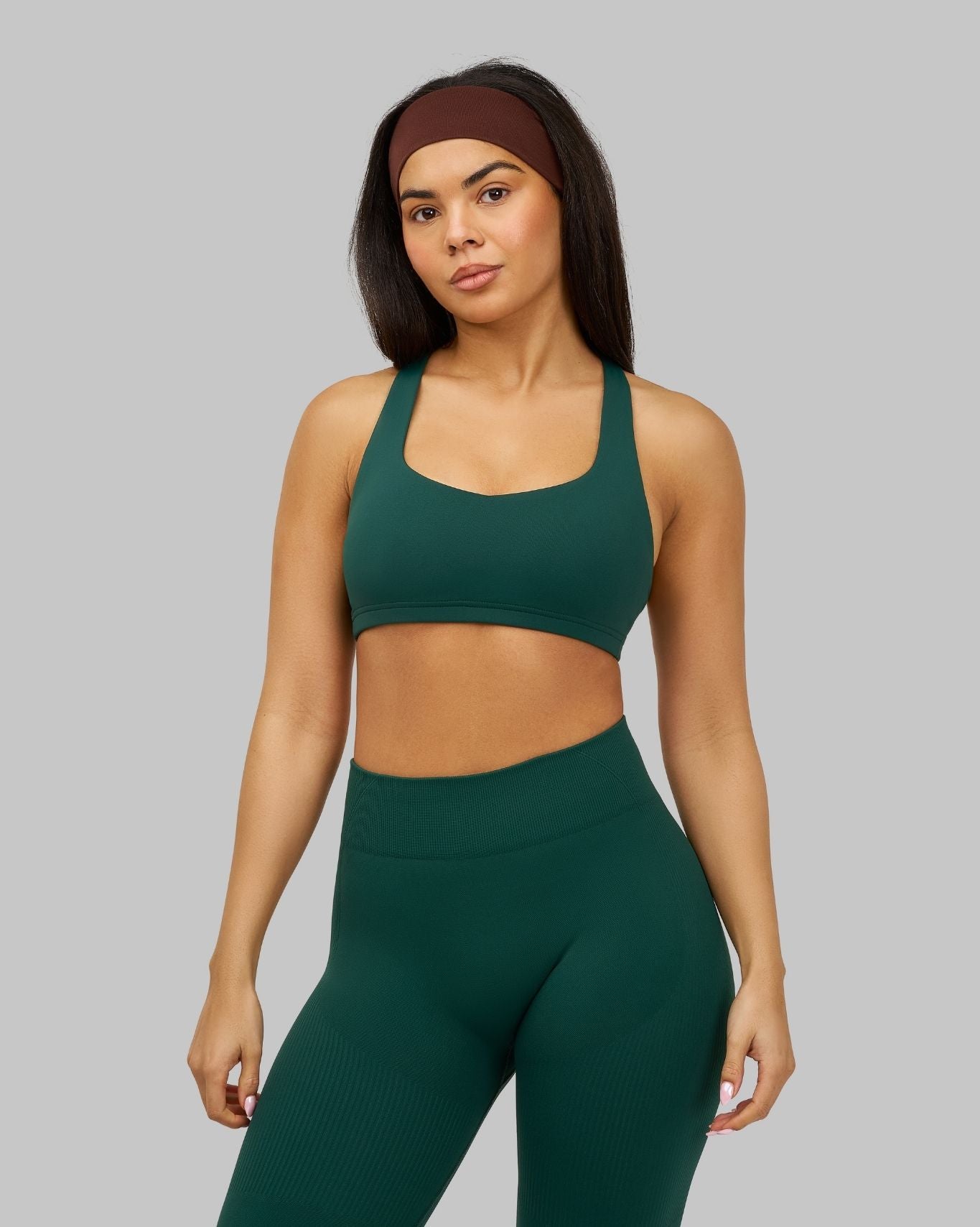 Elevate Medium Impact Bra | Pine Green