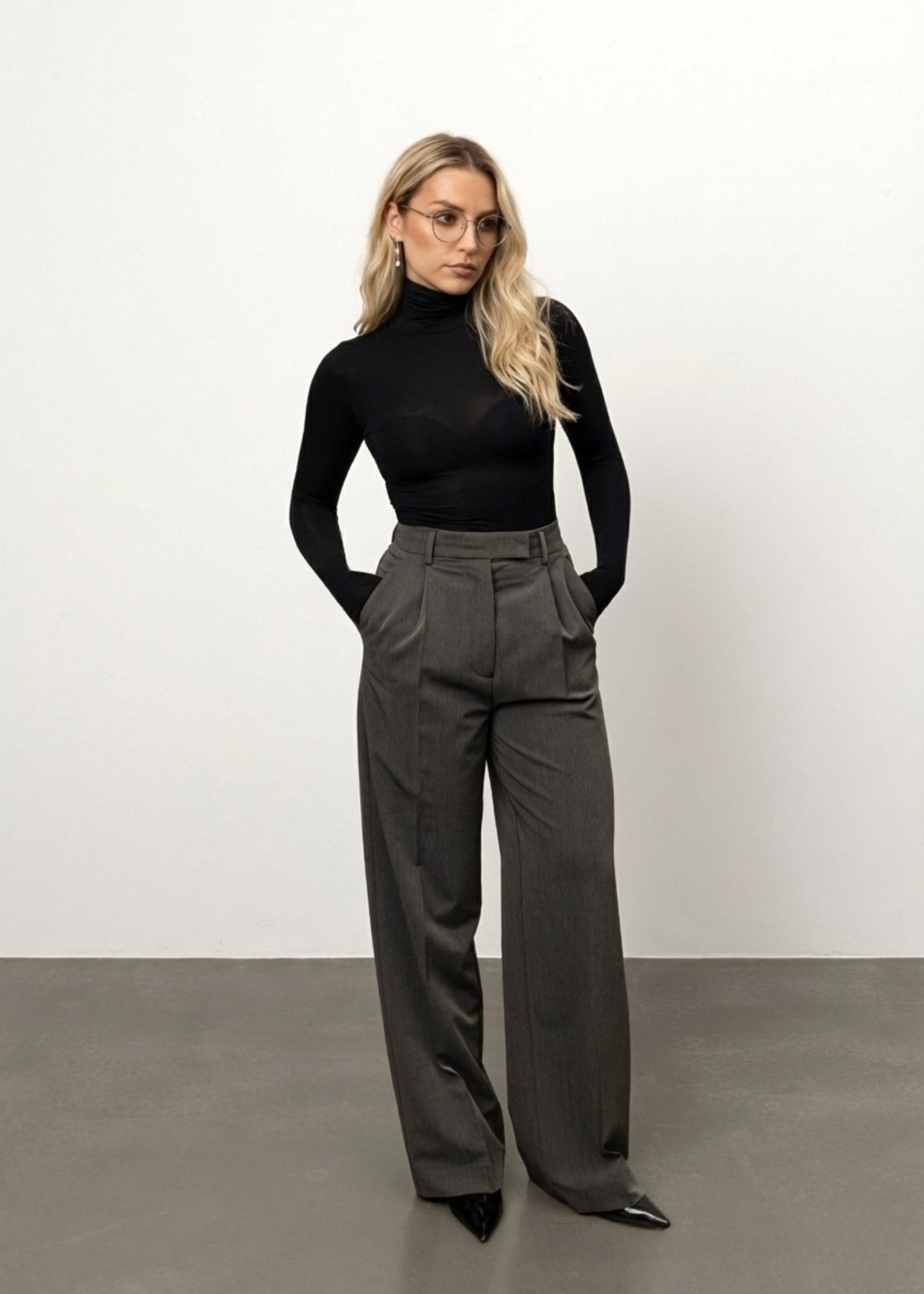 Belle Turtleneck Bodysuit - Black