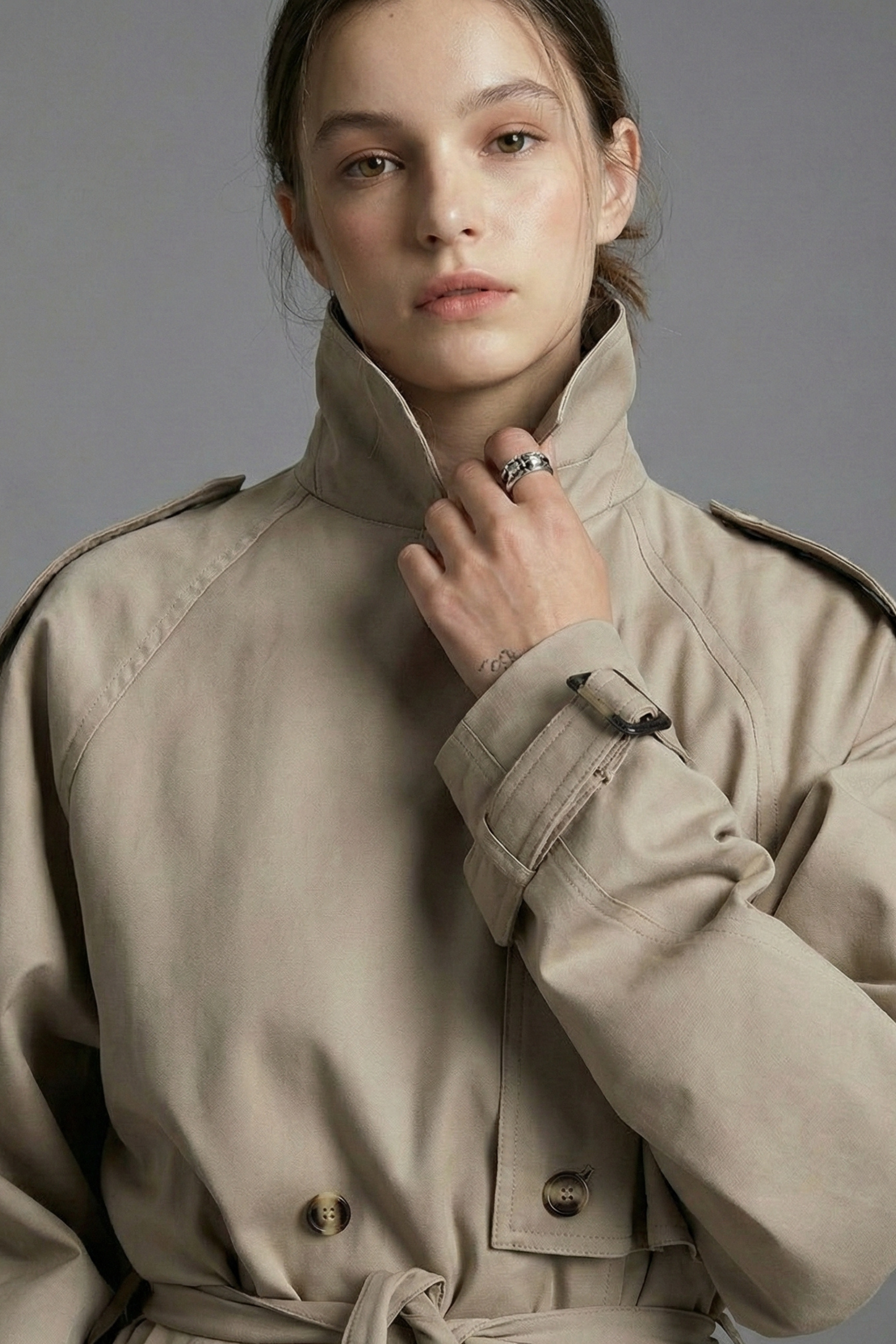 90's Long Trench Coat