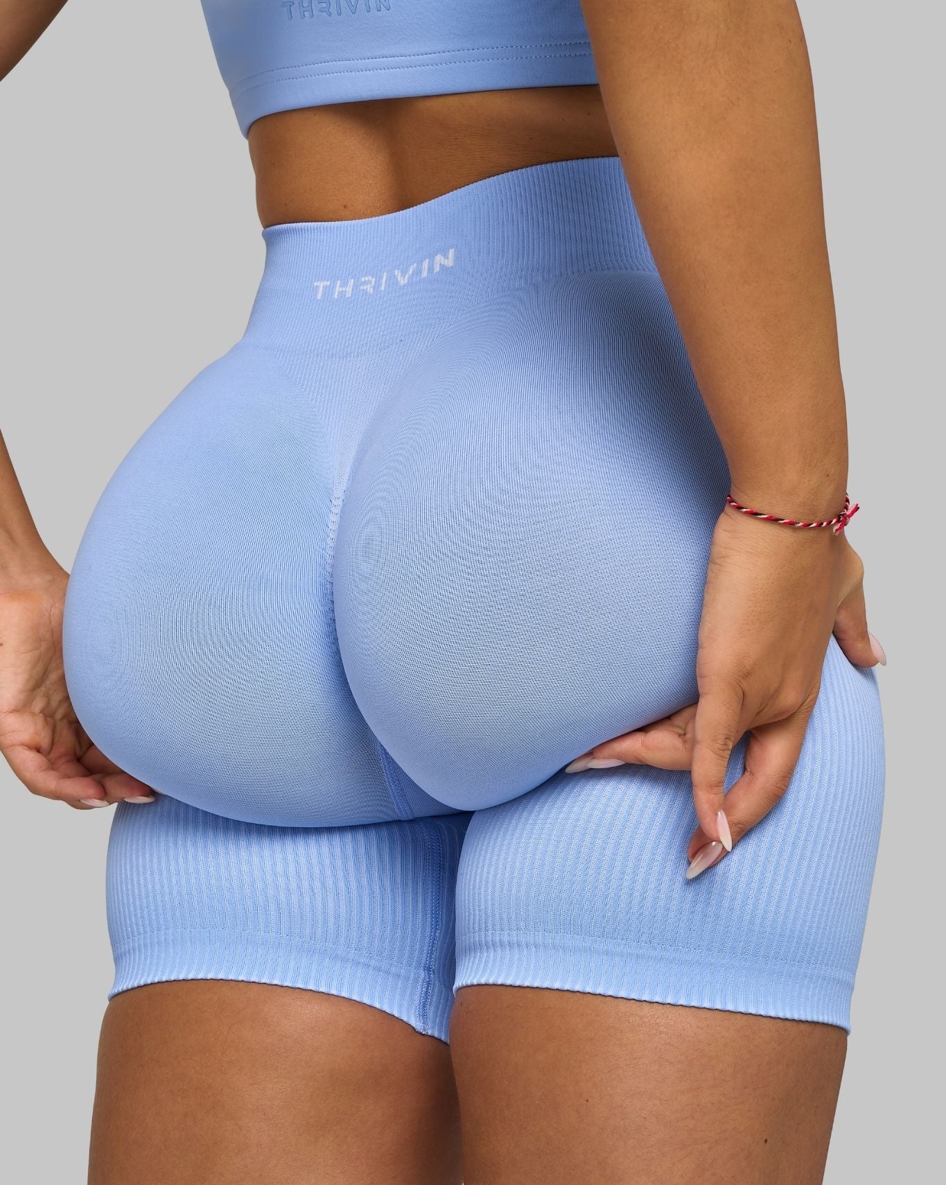 Chiara Ribbed Contour Shorts | Glacier
