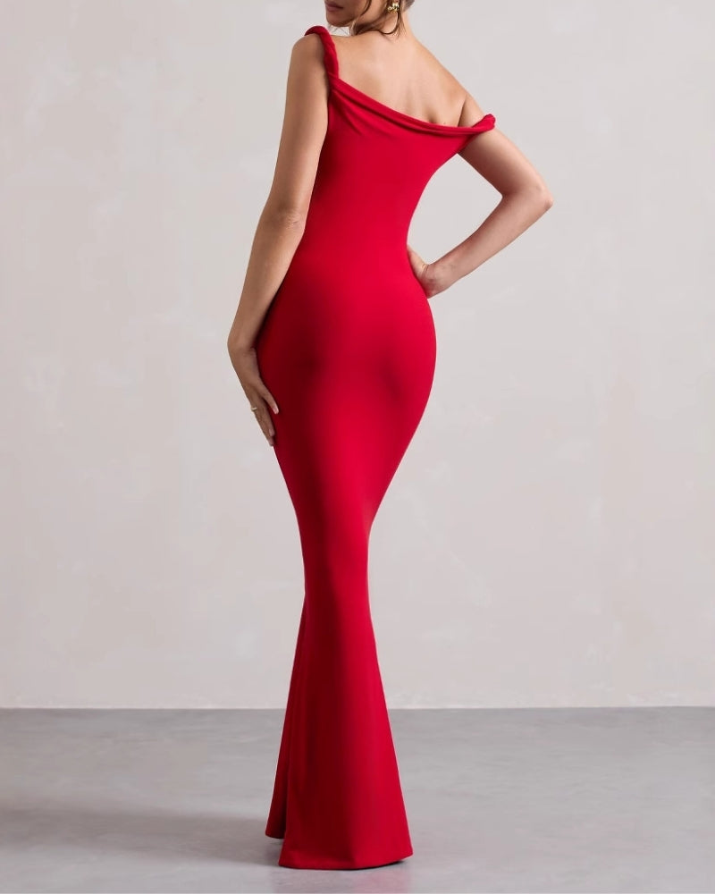 One-Shoulder Bodycon Long Dress