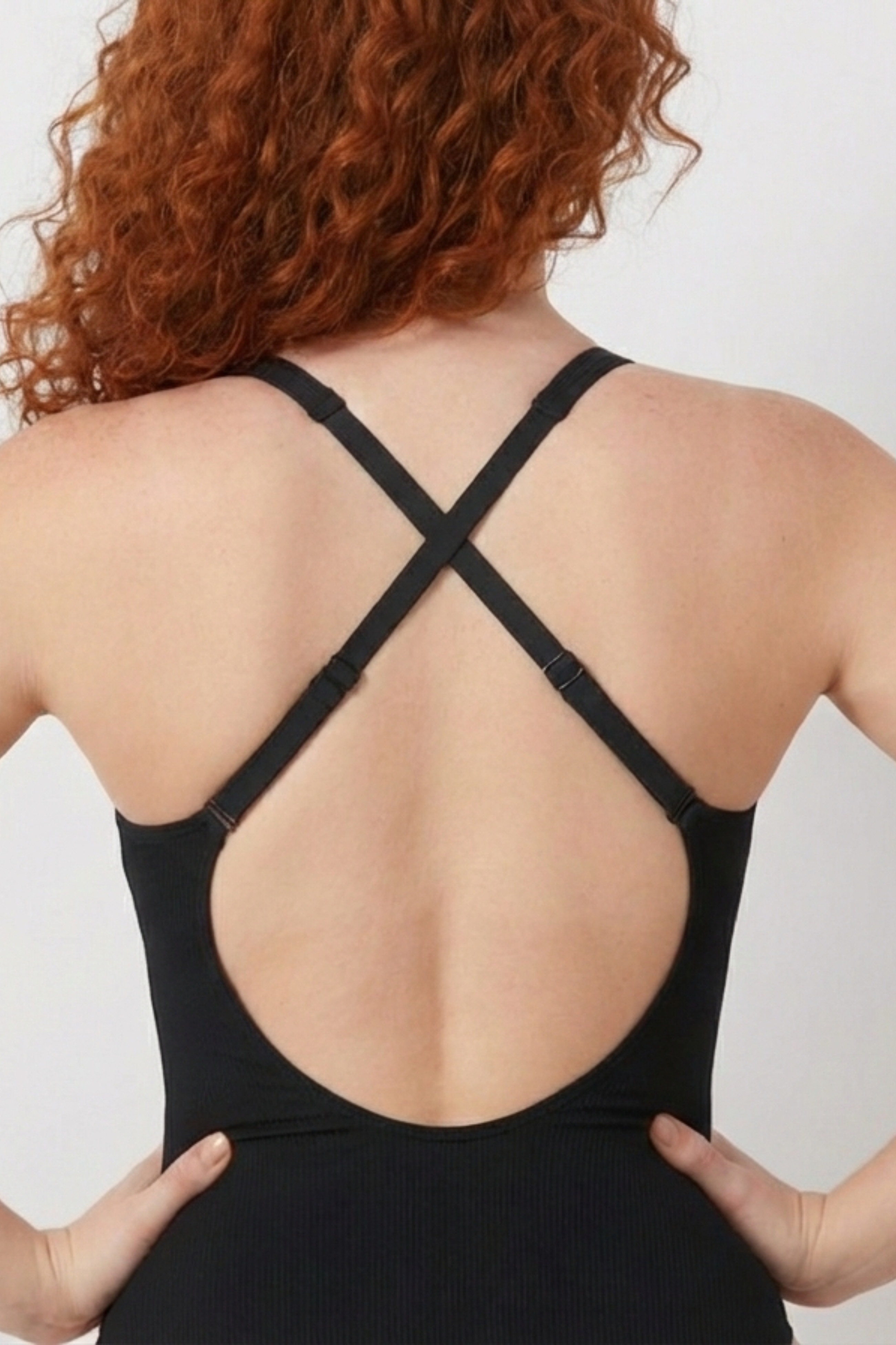 Black Zipper Shape Sculpted Bodysuit