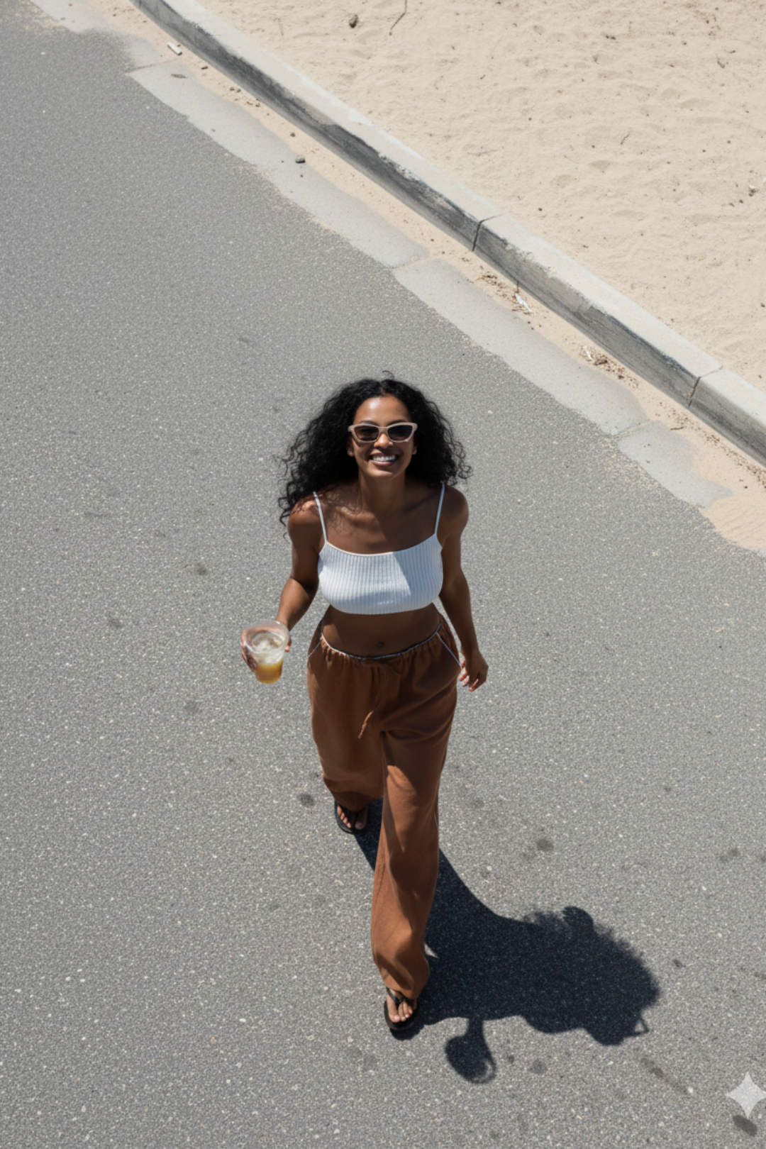 Mai Loose Linen Pants - Grey