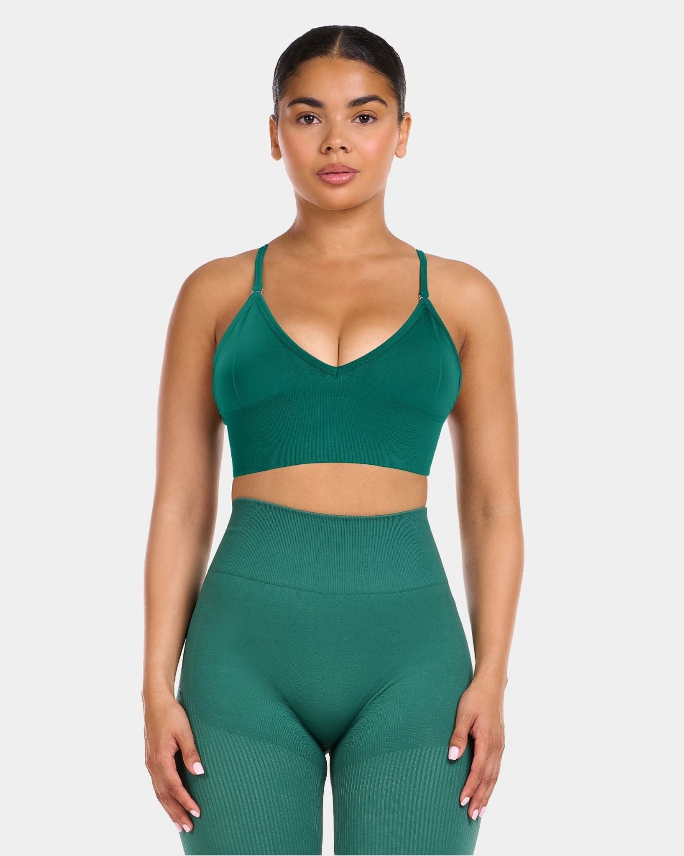 Multi-Way Sculpt Seamless Bra | Emerald green