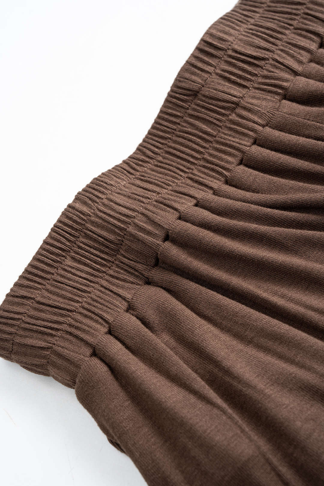 Asymmetrical Ruched Short-Sleeve Top And Shirred Waistband Pants Set