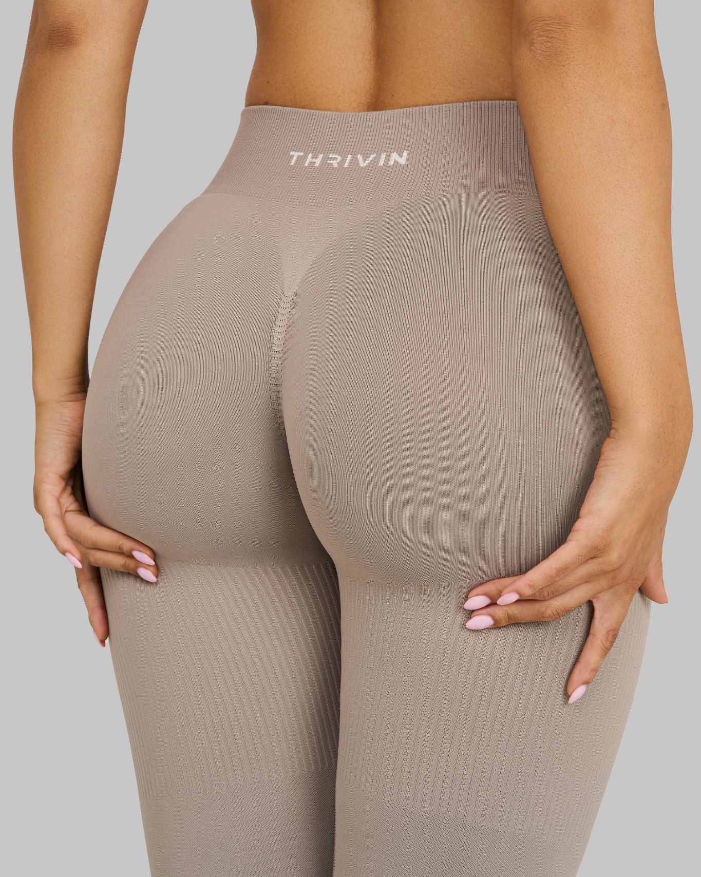 Elevate Ribbed Contour Leggings | Latte