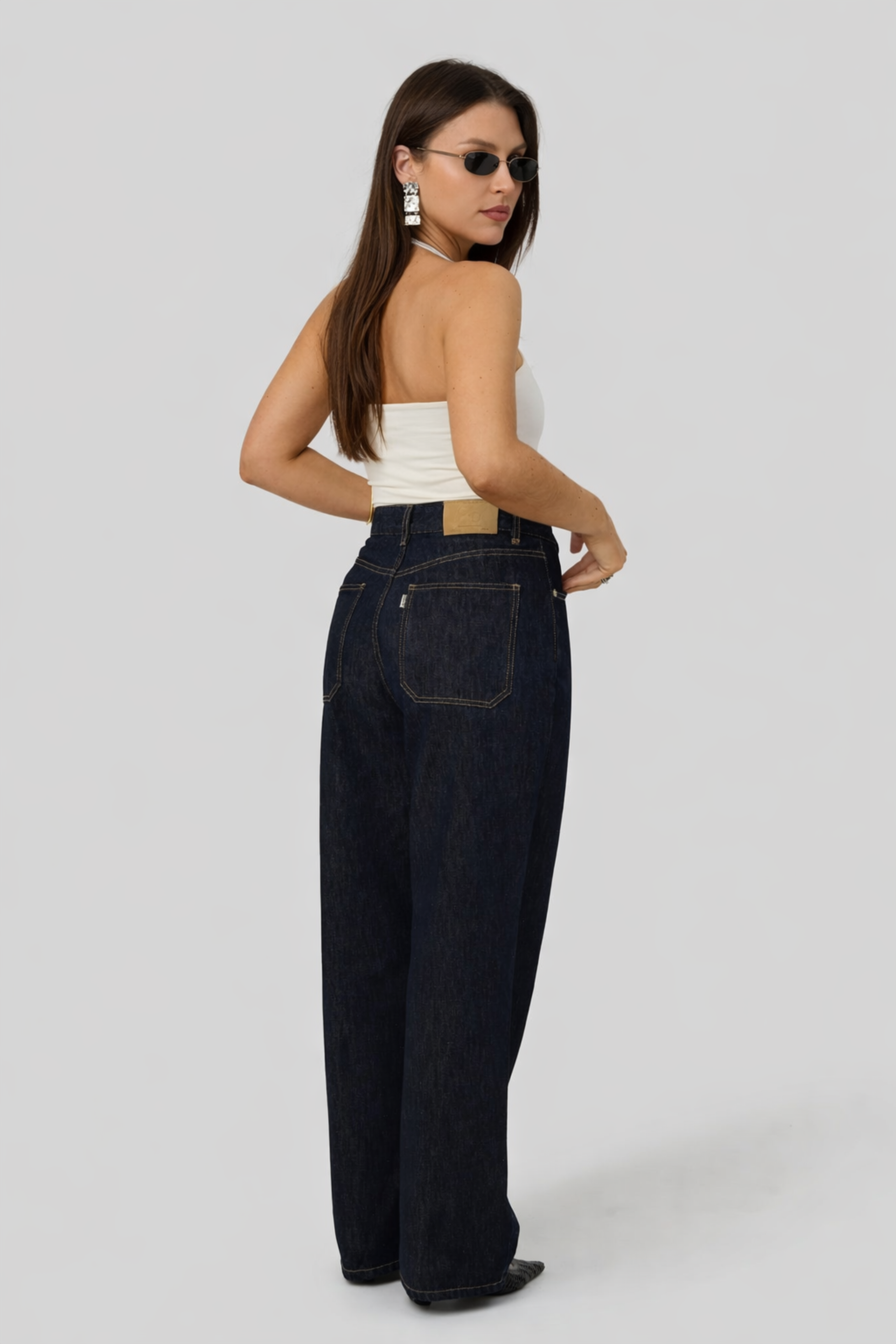 Cleo Plunge Halter Bodysuit