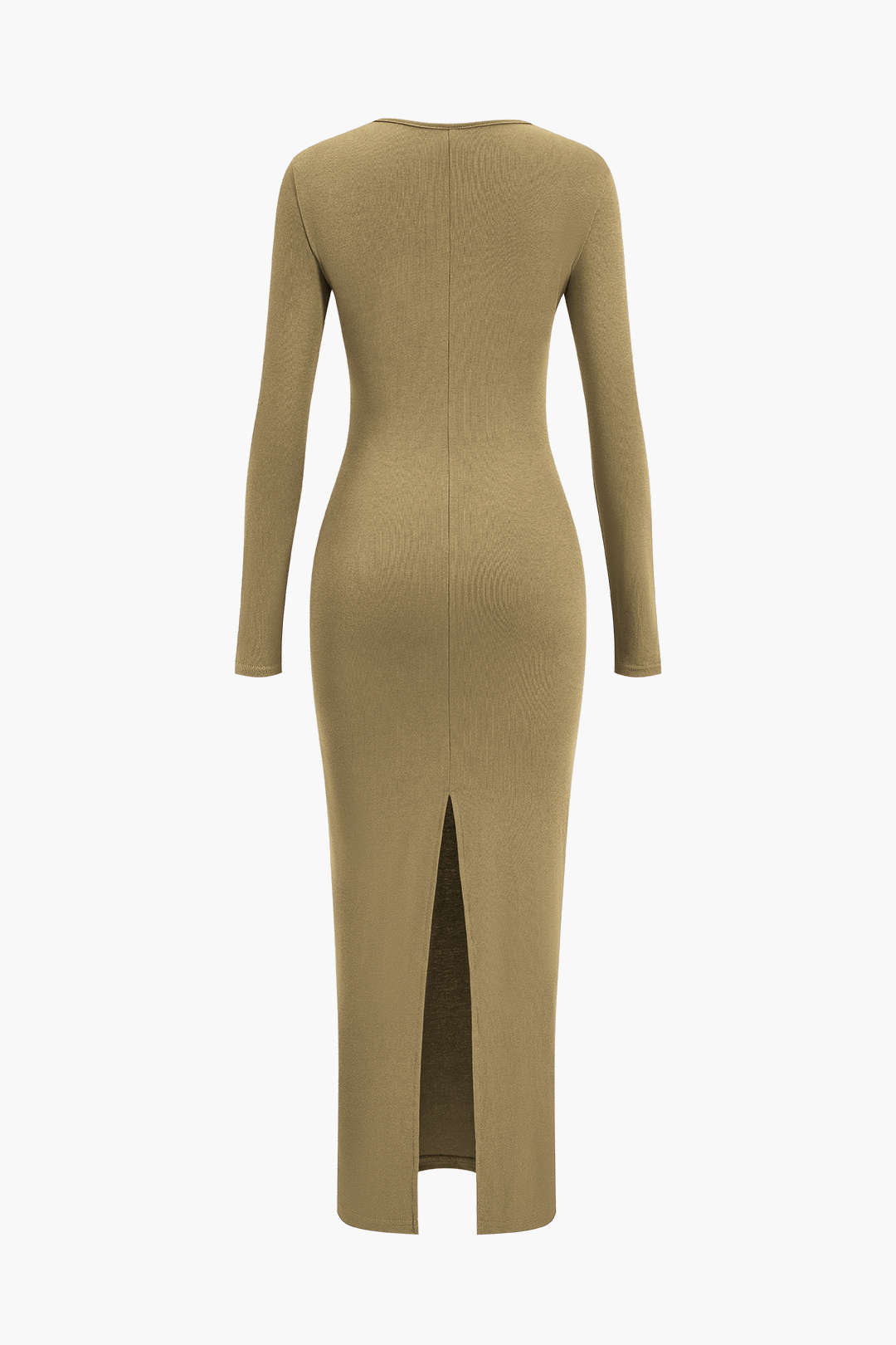 Asymmetrical maxi dress with neck slit