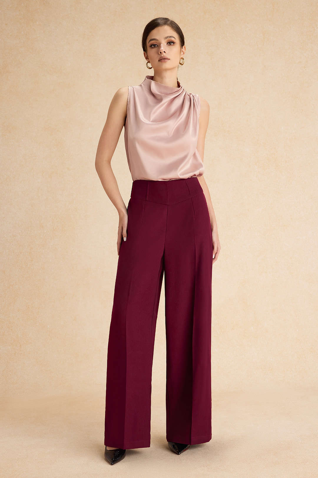 Basic High Waisted Wide Leg trousers