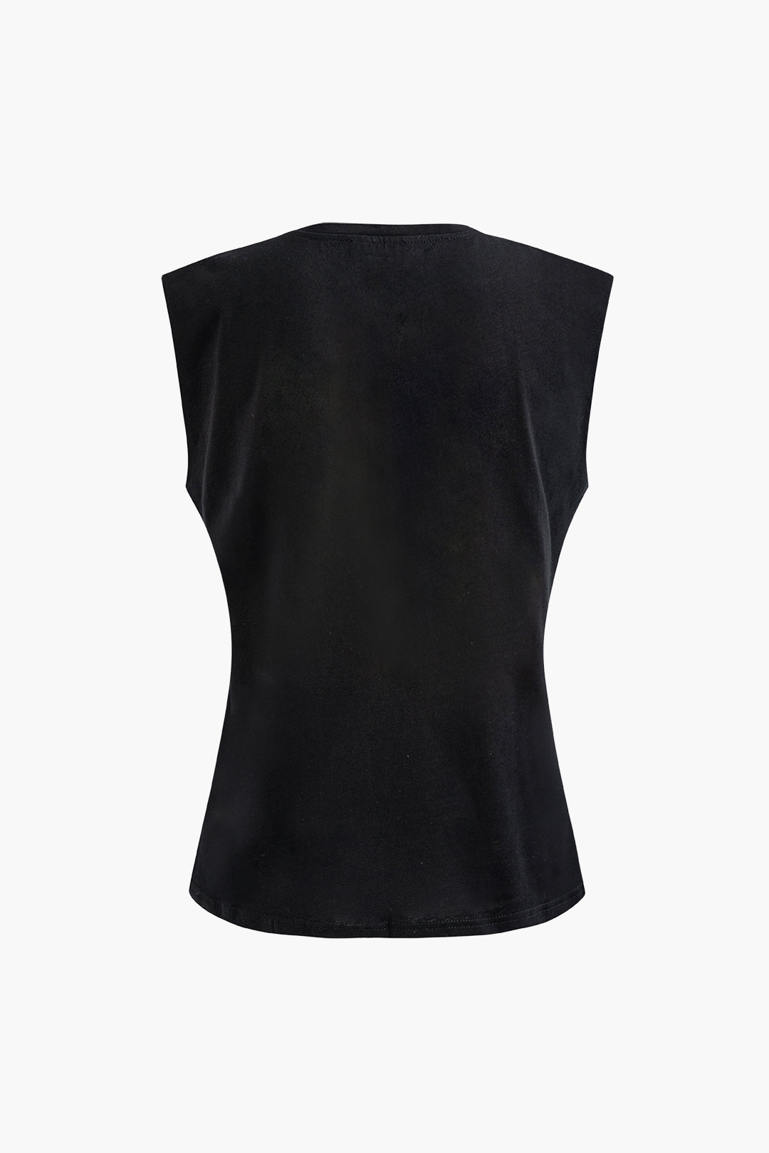 Basic solid sleeveless T-shirt
