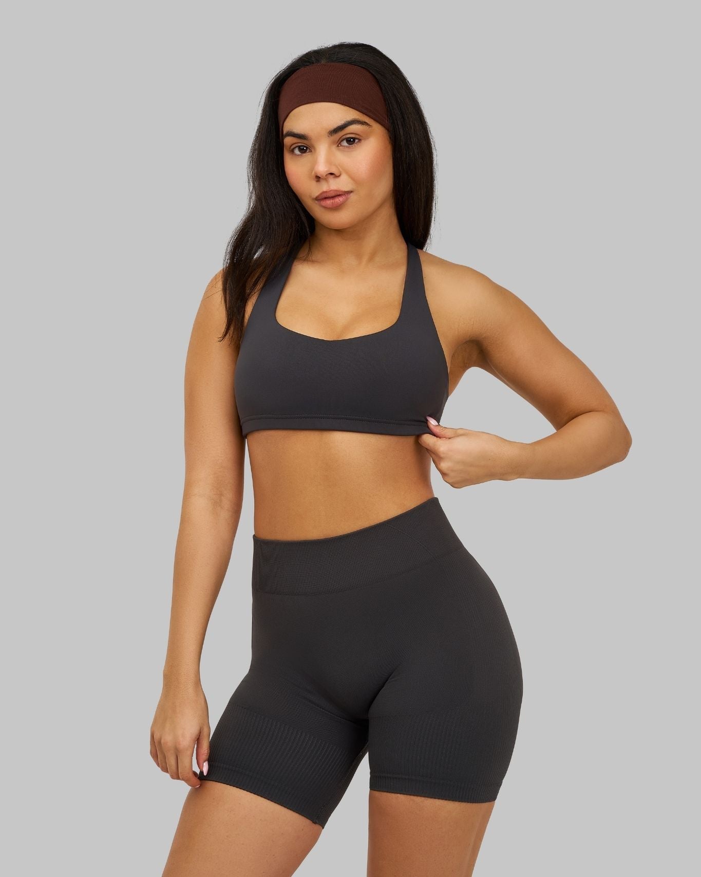Elevate Medium Impact Bra | Charcoal Grey