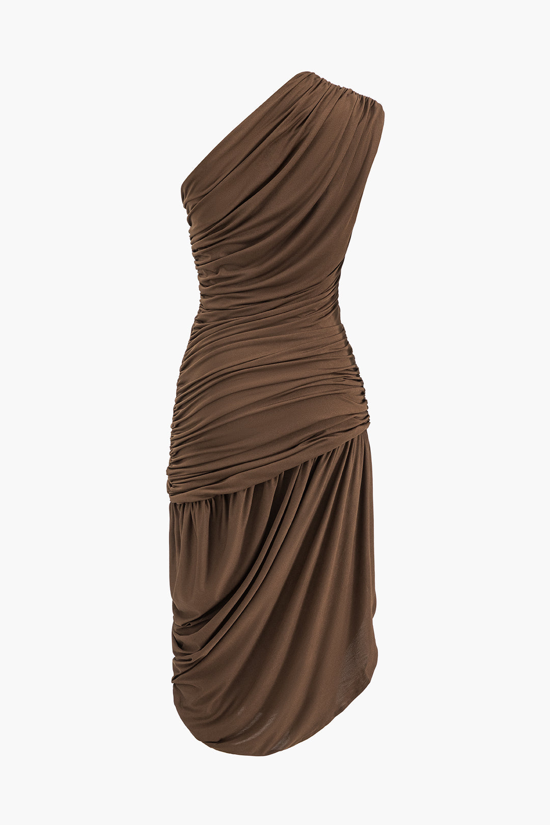 Asymmetric Sleeveless Ruffle Midi Dress