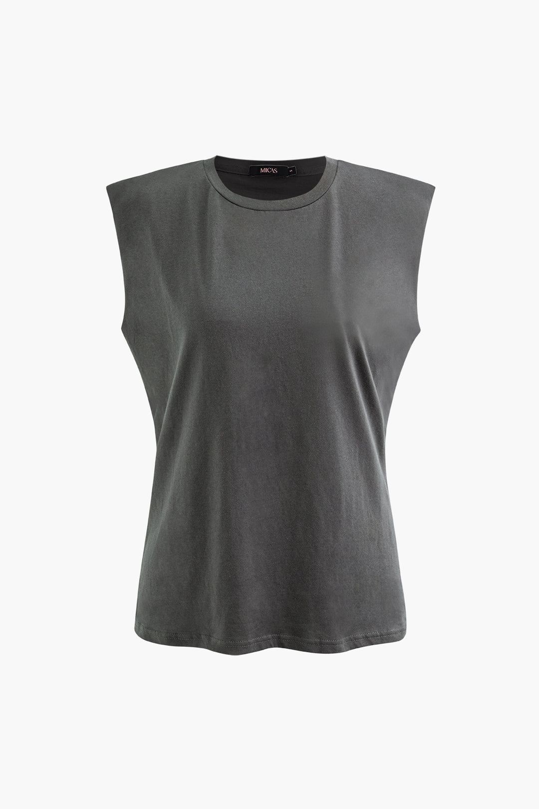 Basic solid sleeveless T-shirt