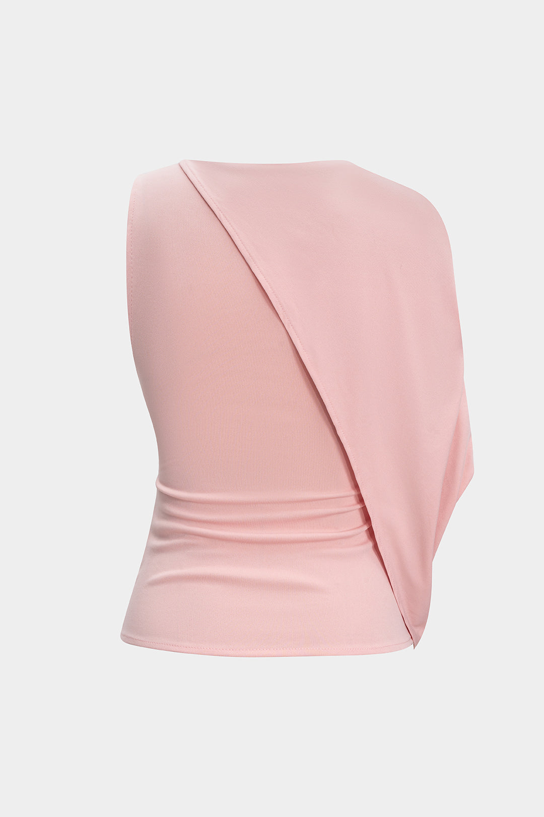 Asymmetrical Shoulder Ruched T-Shirt