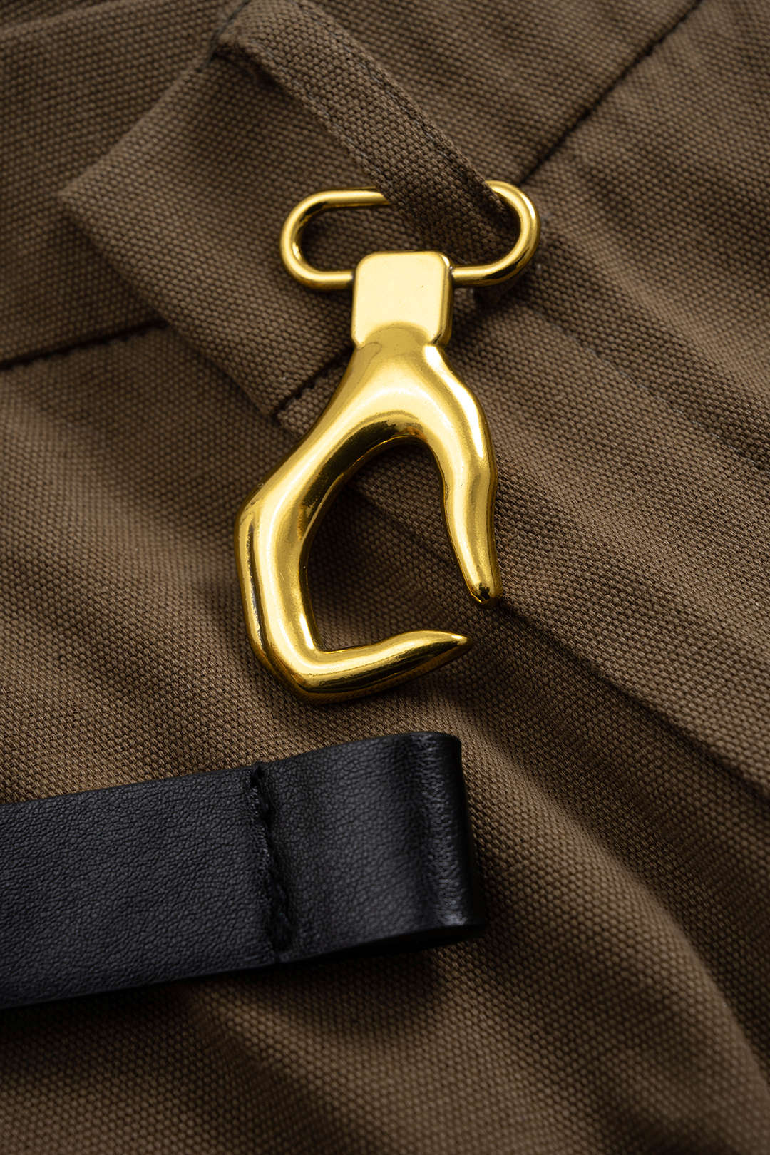 Asymmetrical Metallic Decor Barrel Trousers