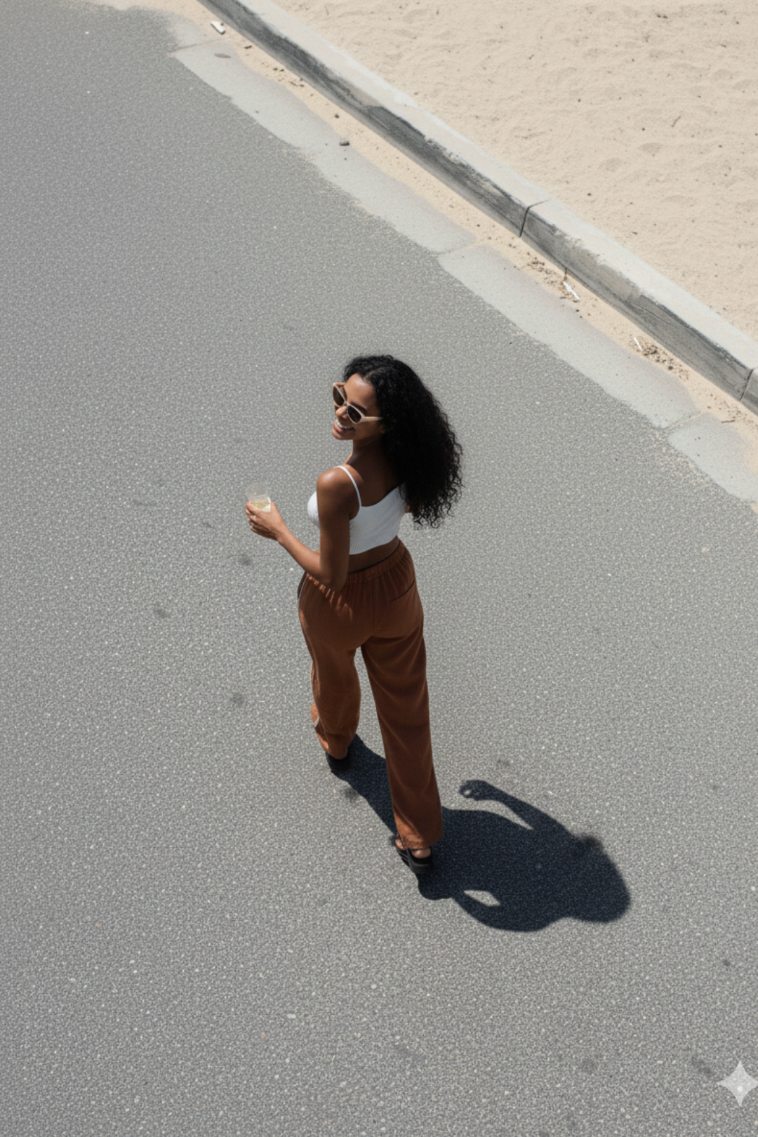 Mai Loose Linen Pants - Grey