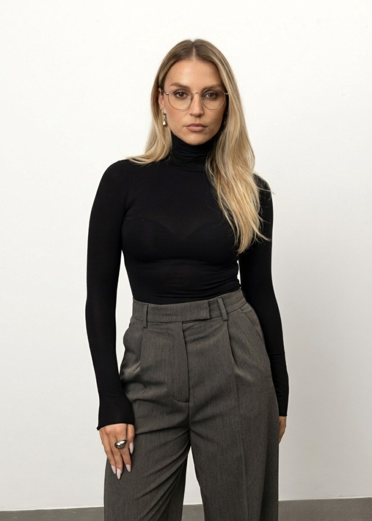 Belle Turtleneck Bodysuit - Black