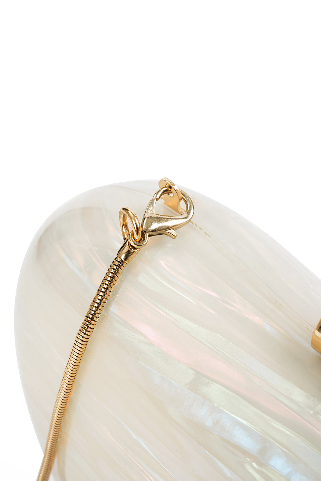 Acrylic irregular metal chain link bag