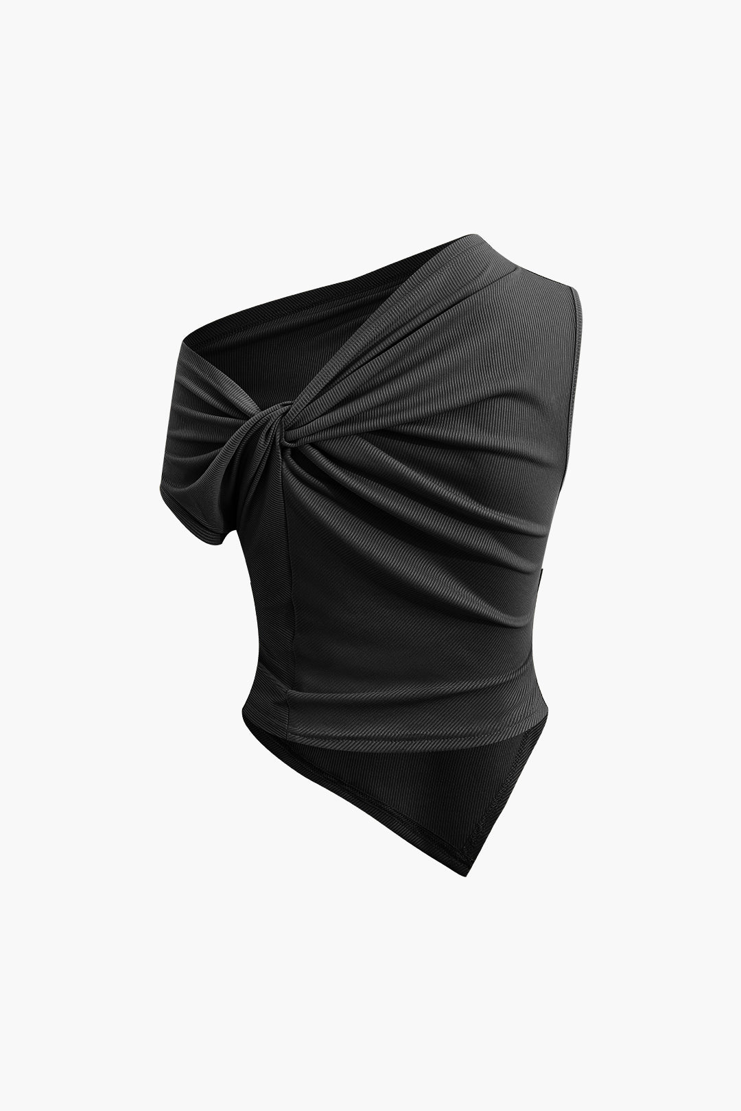 Asymmetric twist top and high-waisted maxi skirt set