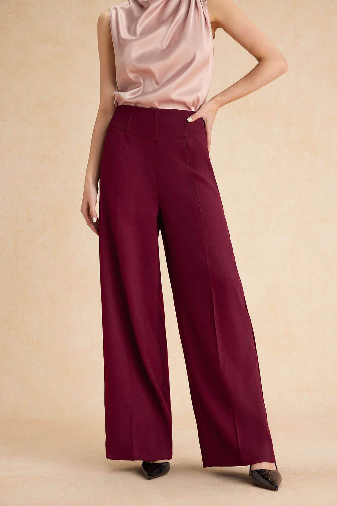 Basic High Waisted Wide Leg trousers