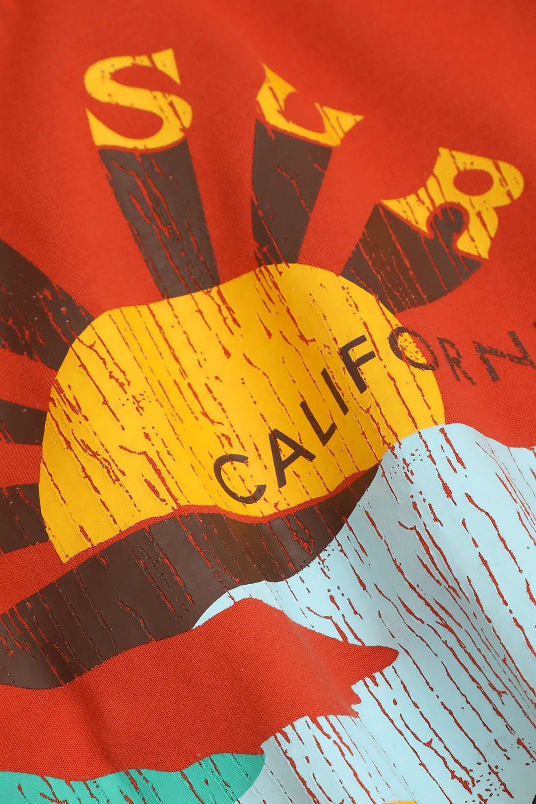 Big Sur Graphic Quilted Shoulder Knot Hem T-Shirt