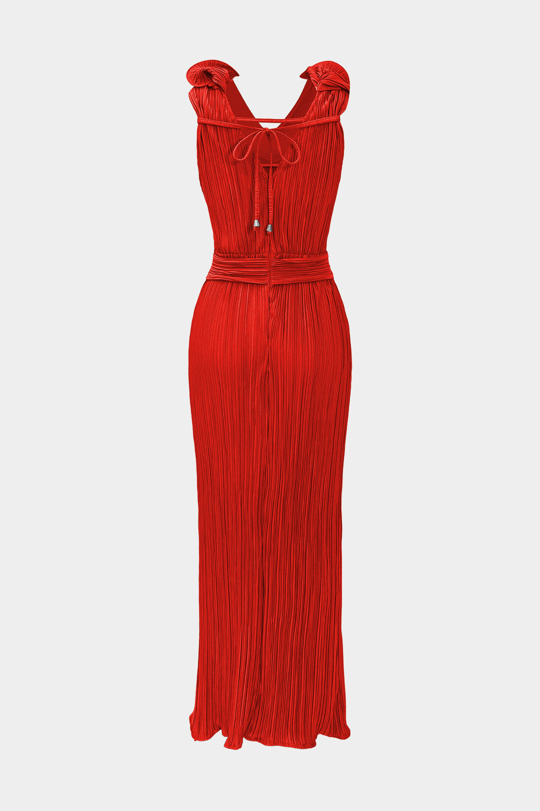 Midi dress with 3D flowers and V-neck