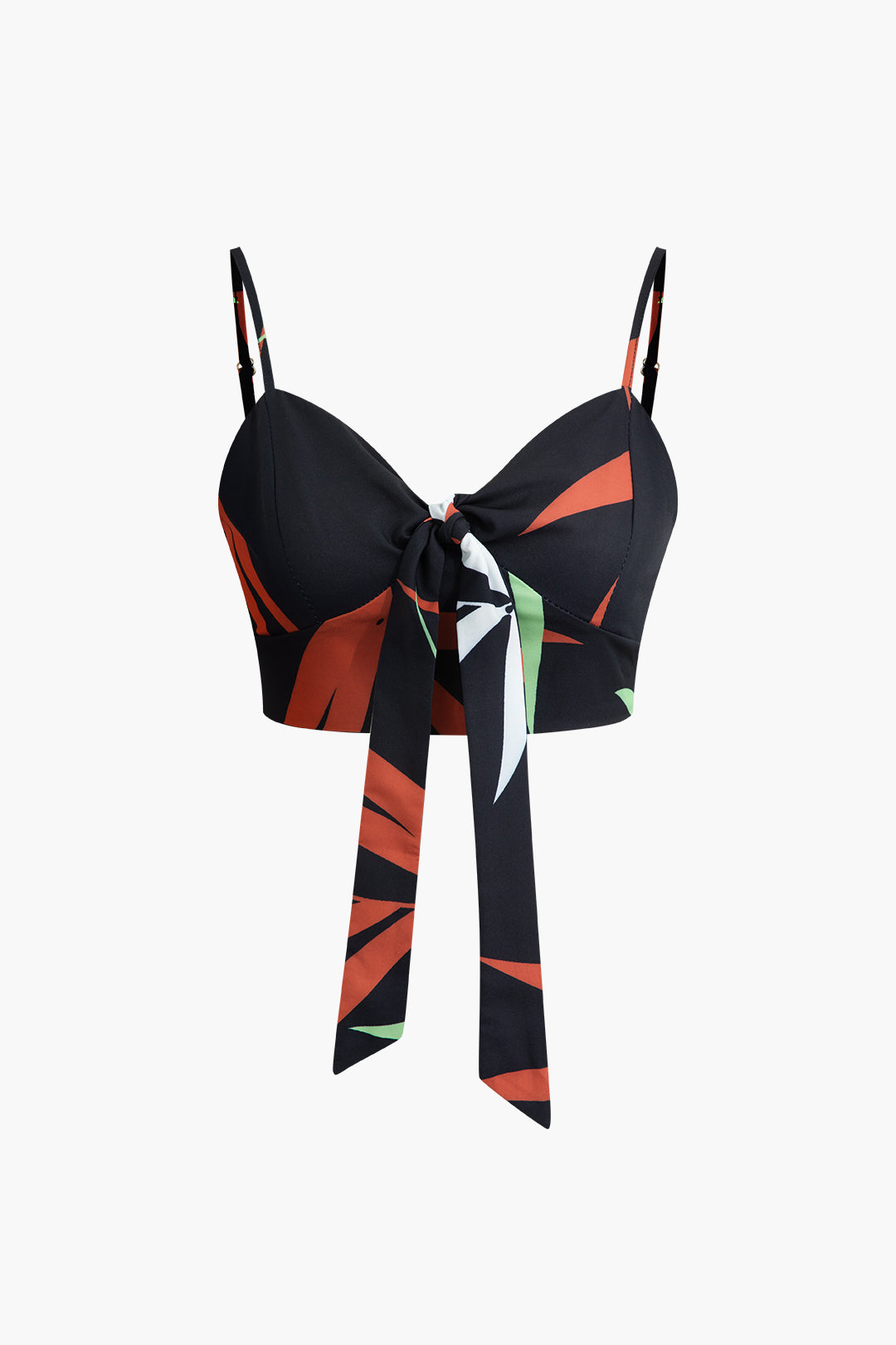 Bamboo leaf print cami top and pants set