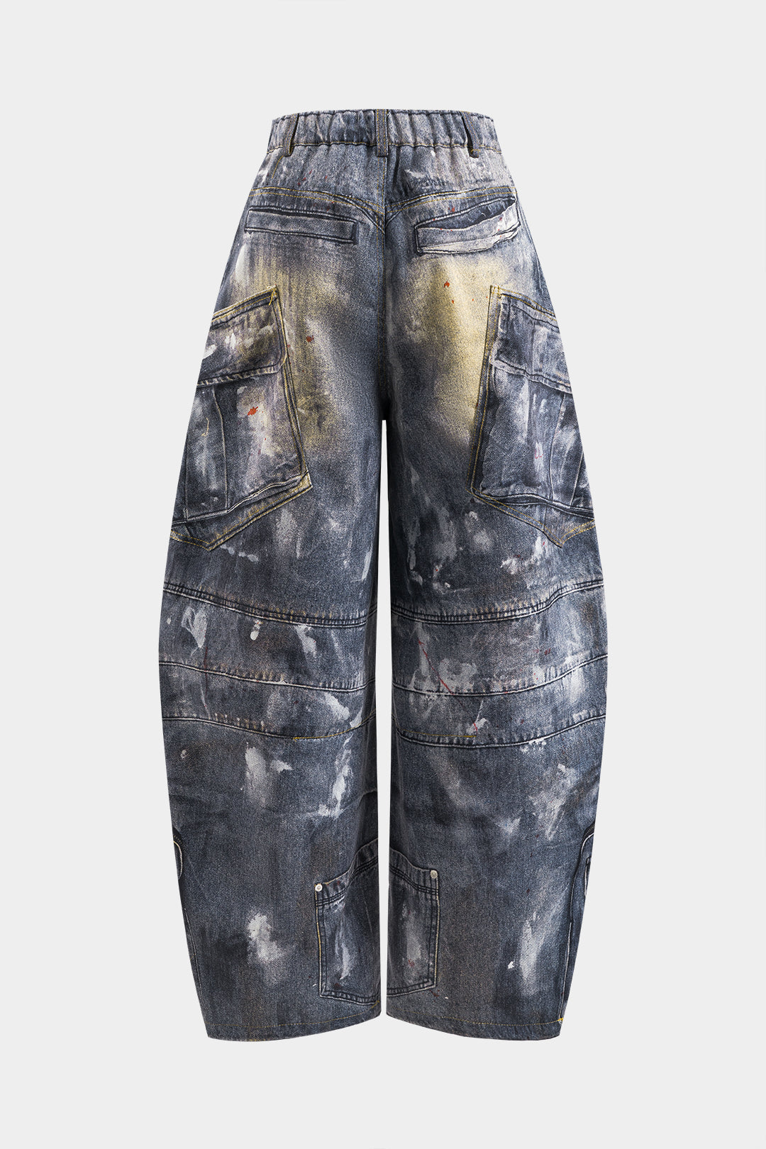 Abstract print Pocket Barrel pants