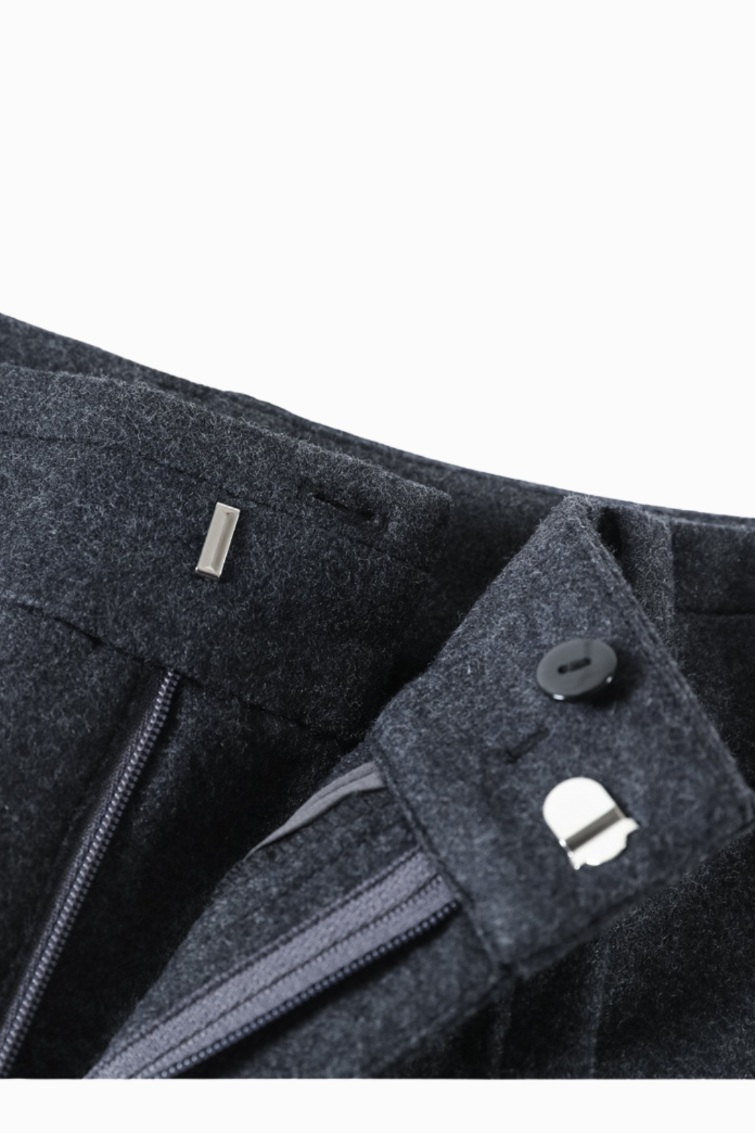 Belted Button Pocket Wide Leg Pants