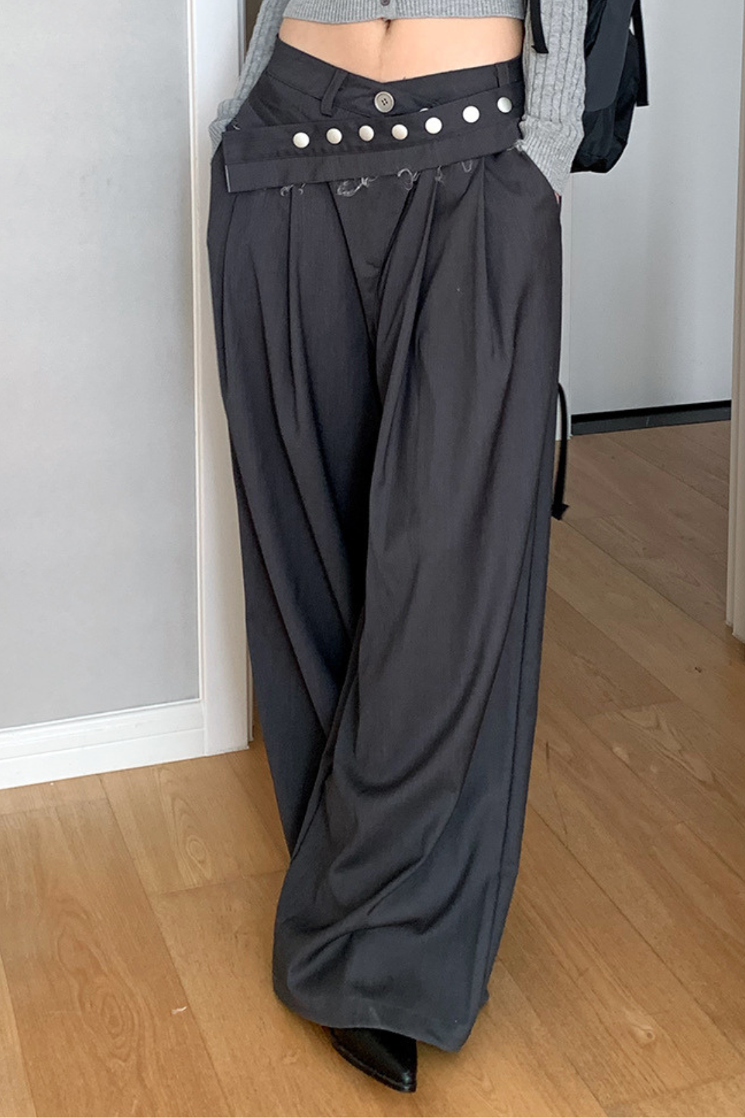 Asymmetrical Straight Leg Pants