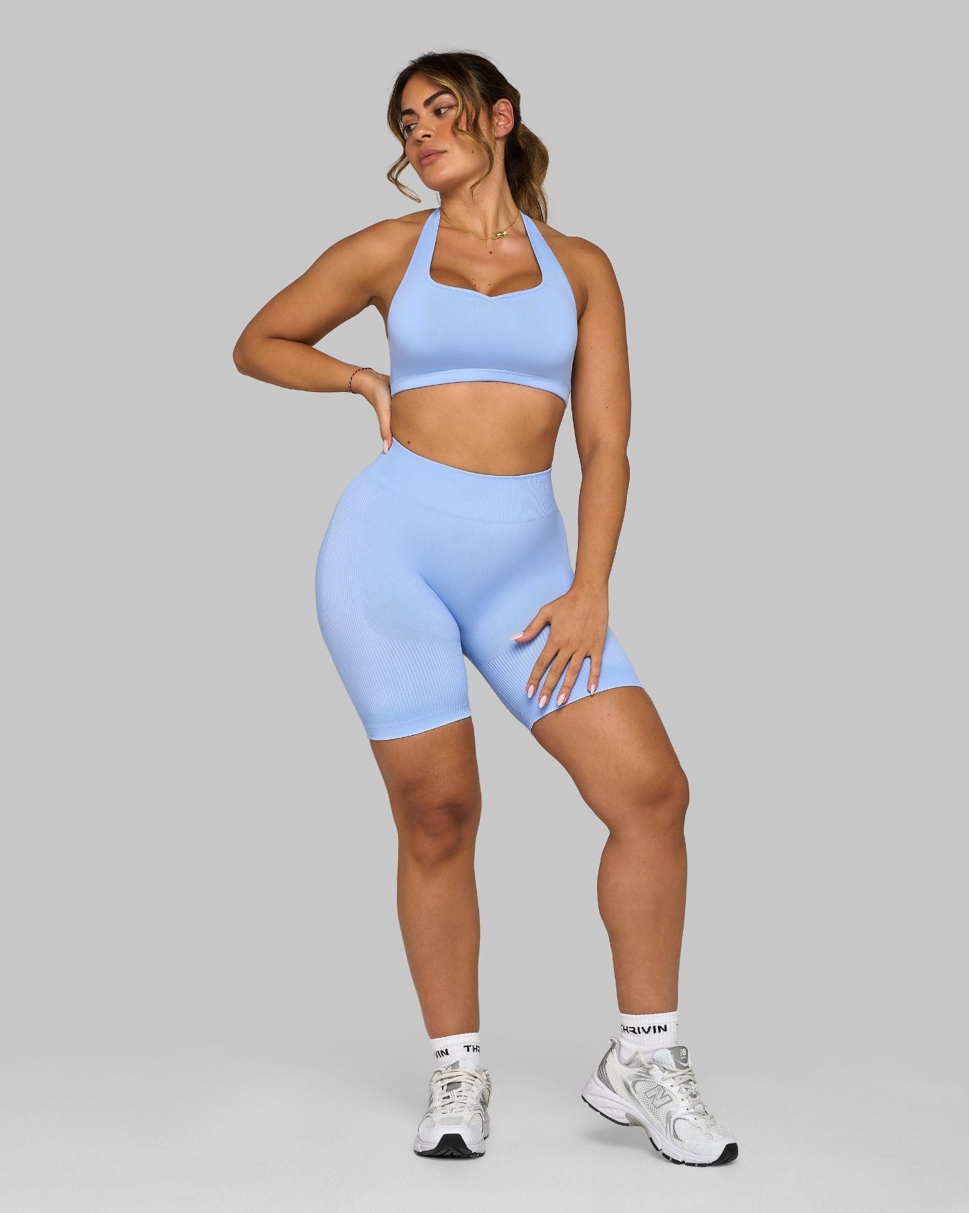 Chiara Ribbed Contour Shorts | Glacier