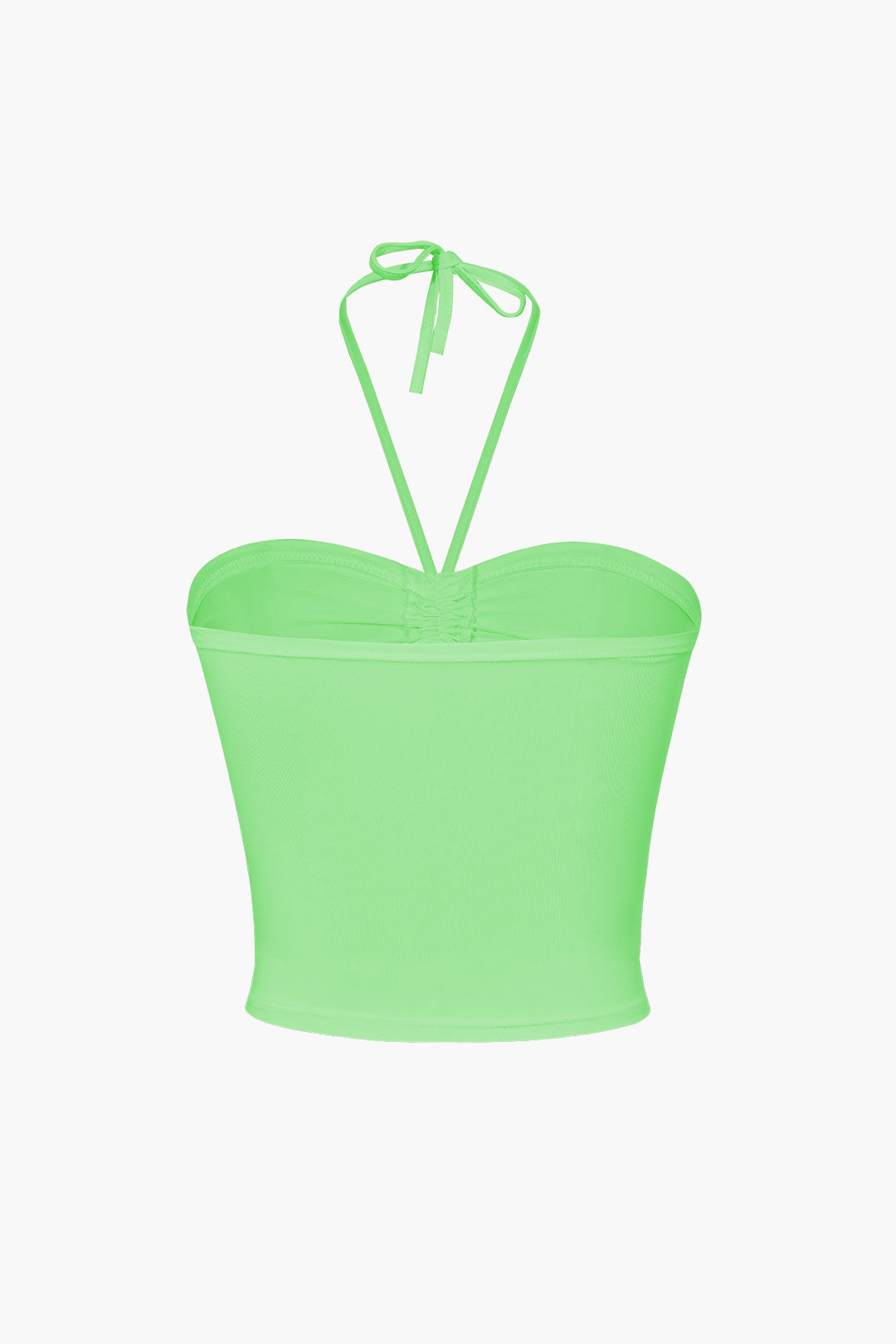 Basic halter neck ruffle cami top